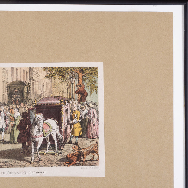 Prent 'Bruidsvaart. (18e eeuw)', P.W.M. Trap, ca. 1862-zoom-