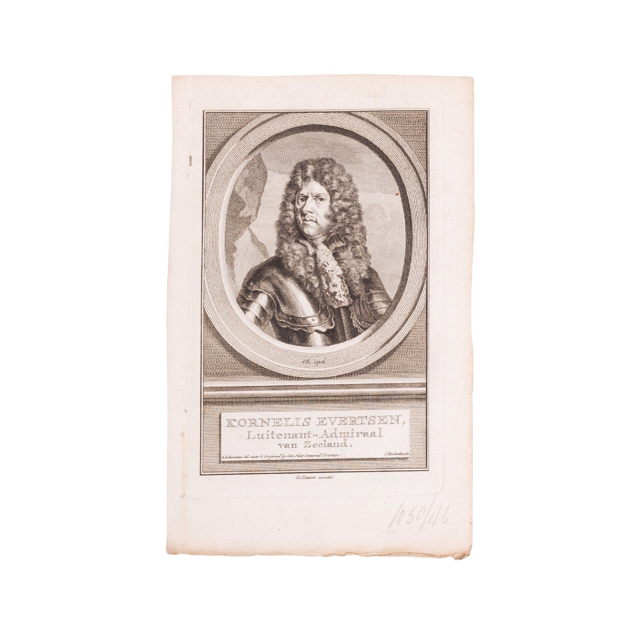 Vijf portretprenten van het Zeeuws geslacht Evertsen, J. Houbraken, ca. 1760-zoom-2