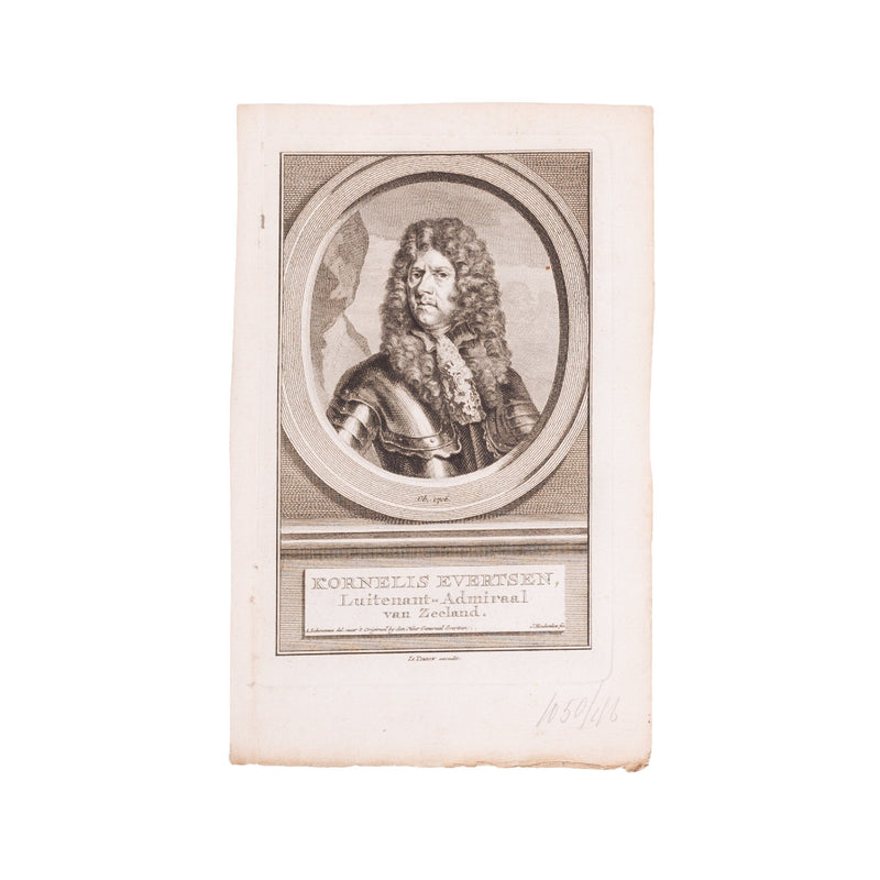Vijf portretprenten van het Zeeuws geslacht Evertsen, J. Houbraken, ca. 1760-zoom-