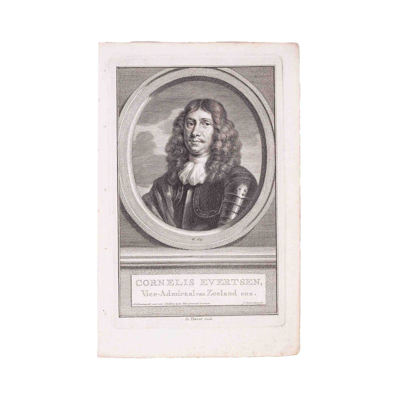 Vijf portretprenten van het Zeeuws geslacht Evertsen, J. Houbraken, ca. 1760-zoom-