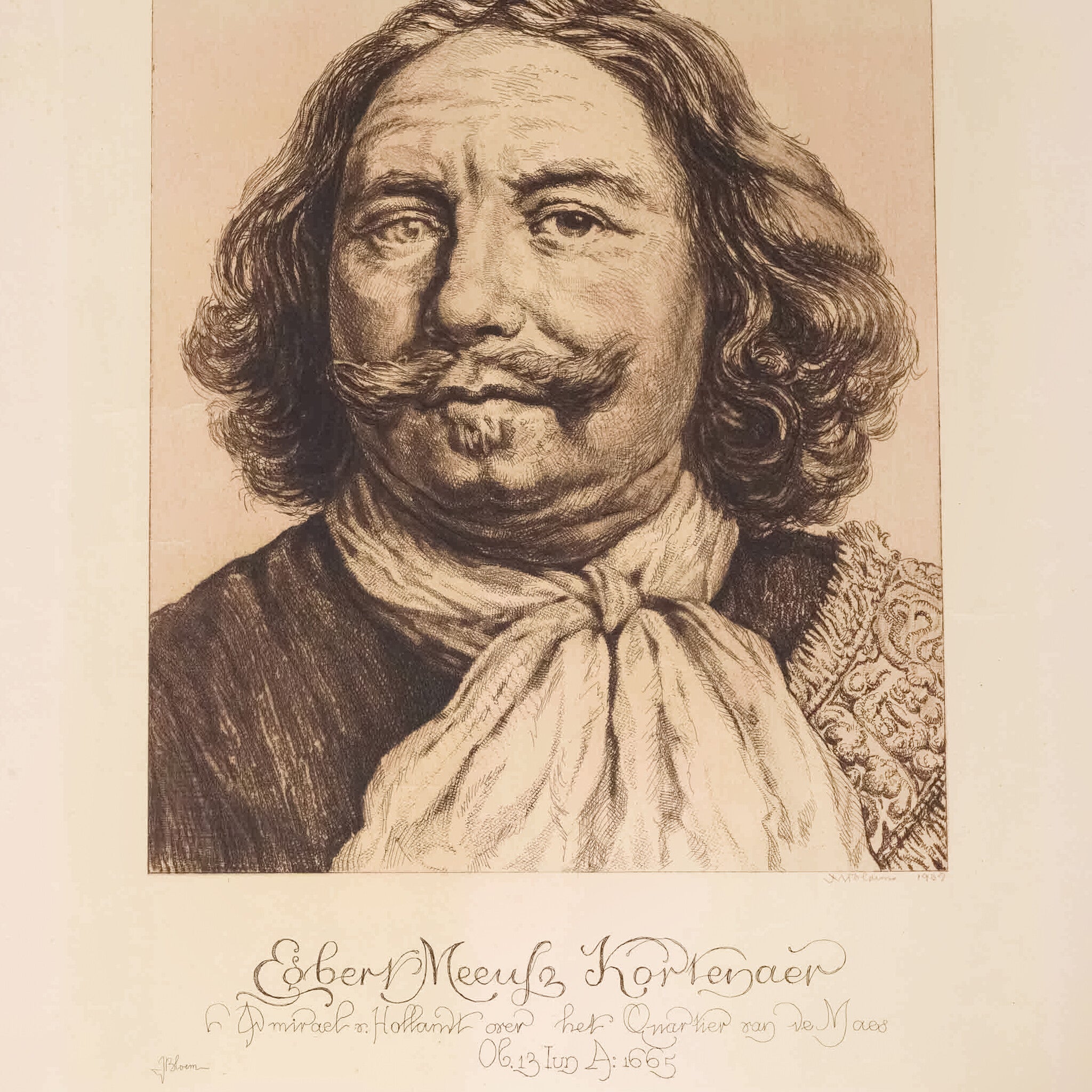 Portret Egbert Meeuwszoon Kortenaer door Jan Willem Bloem, 1939