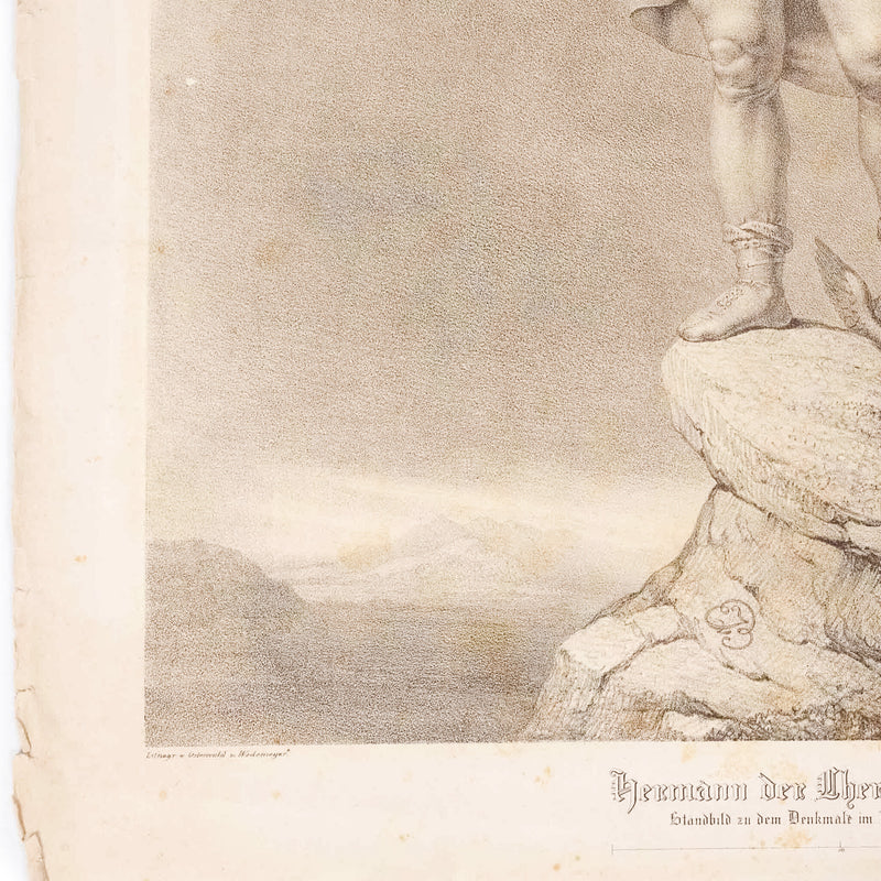 Portret 'Hermann der Cherusker Fürst', Osterwald u. Wedemeyer, eind 19e eeuw-zoom-