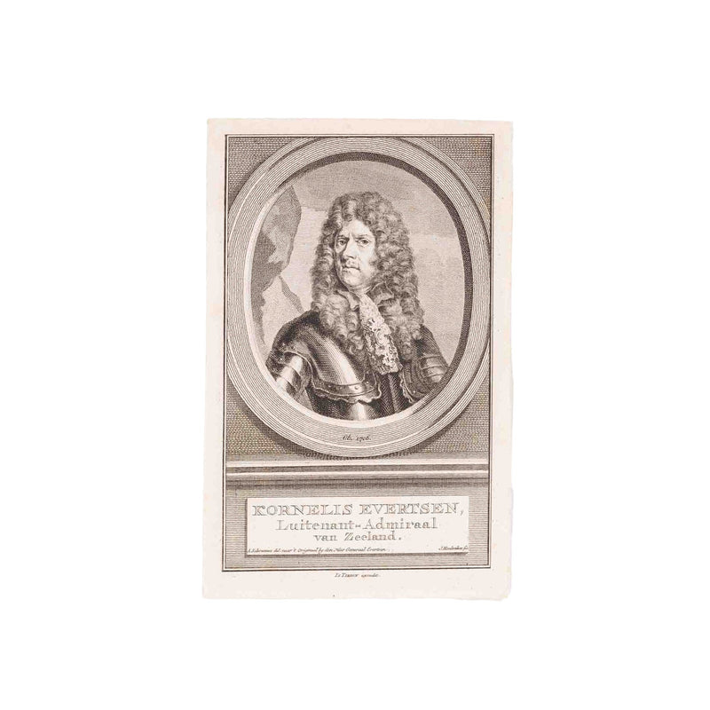 Vijf portretprenten van het Zeeuws geslacht Evertsen, J. Houbraken, ca. 1760-zoom-