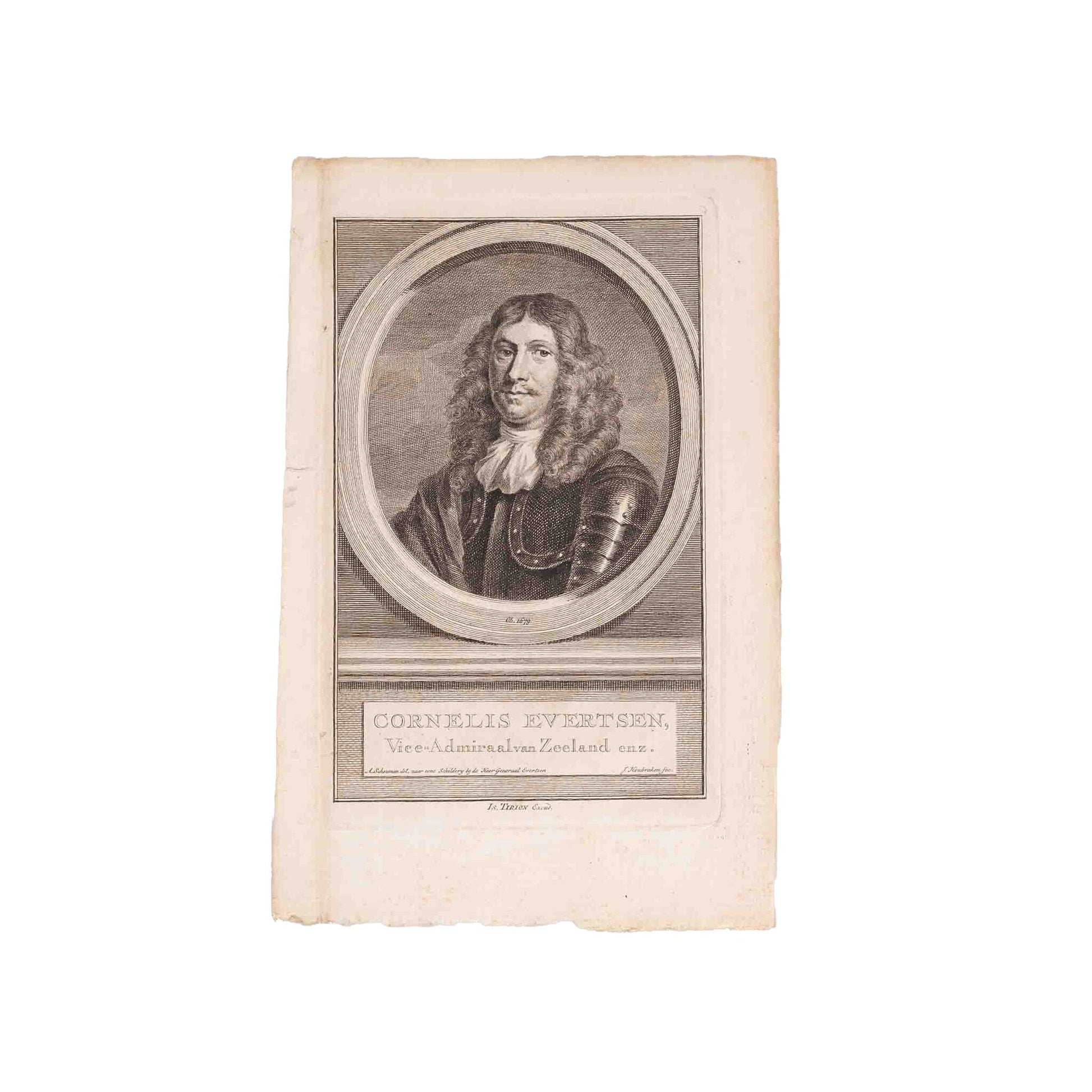 Vijf portretprenten van het Zeeuws geslacht Evertsen, J. Houbraken, ca. 1760-2