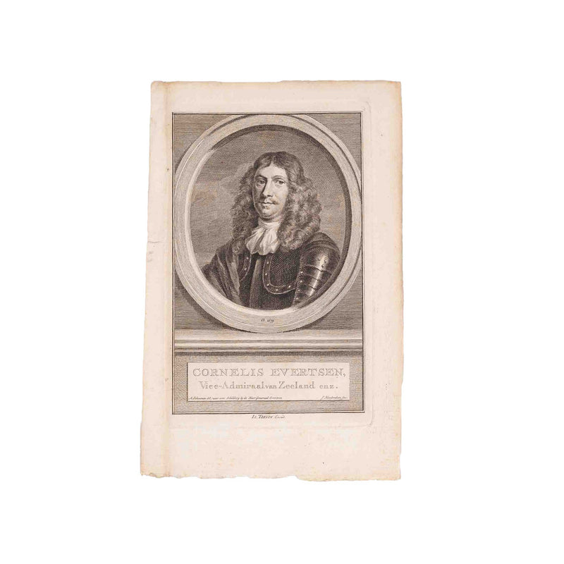 Vijf portretprenten van het Zeeuws geslacht Evertsen, J. Houbraken, ca. 1760-zoom-