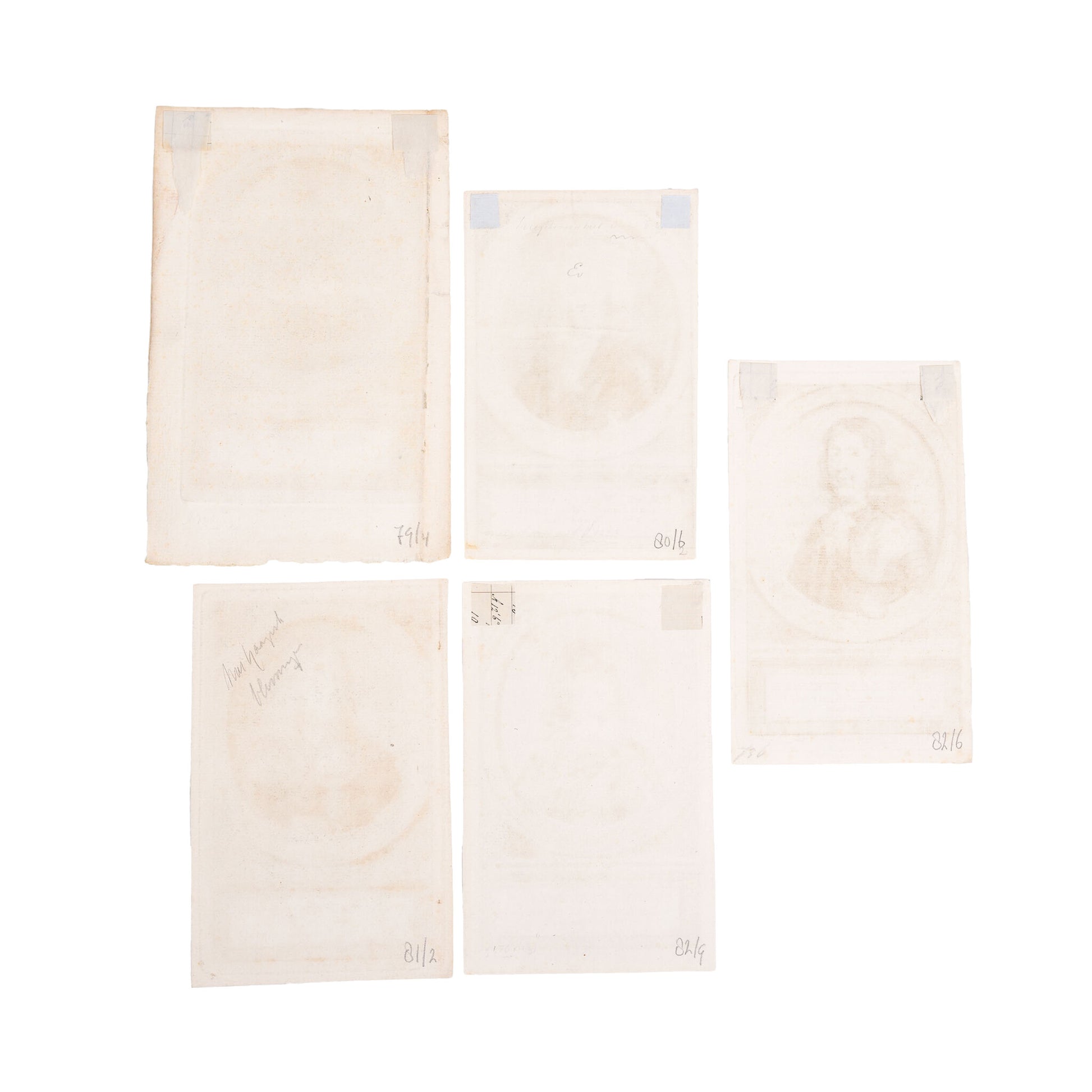 Vijf portretprenten van het Zeeuws geslacht Evertsen, J. Houbraken, ca. 1760-7