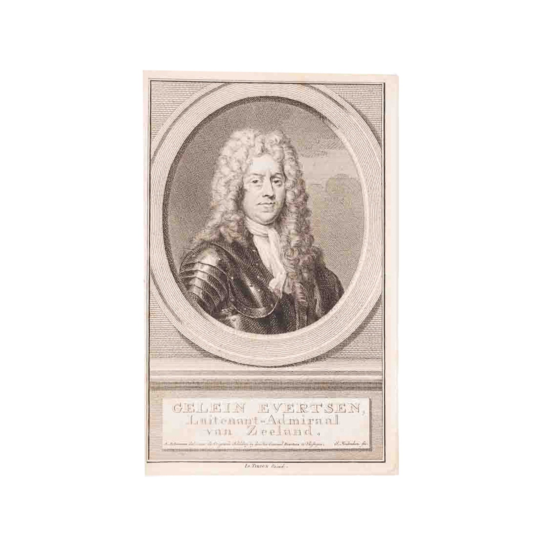 Vijf portretprenten van het Zeeuws geslacht Evertsen, J. Houbraken, ca. 1760-3