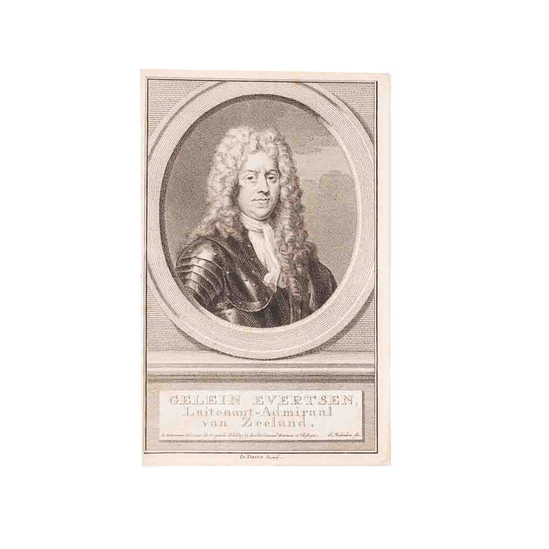 Vijf portretprenten van het Zeeuws geslacht Evertsen, J. Houbraken, ca. 1760-zoom-