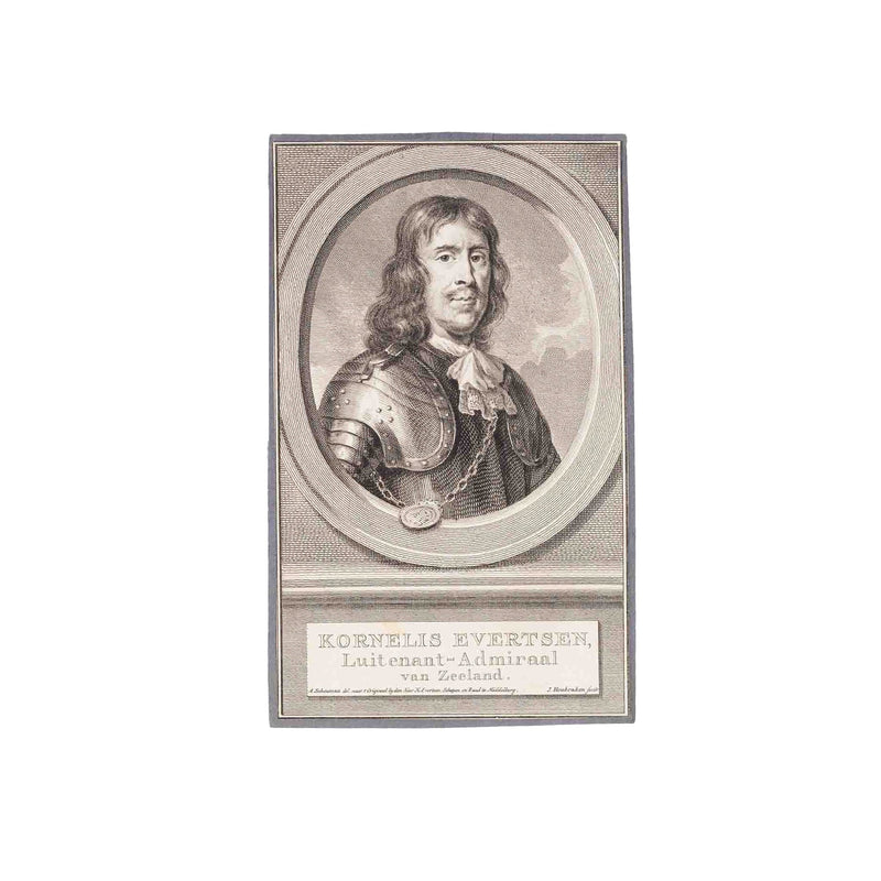Vijf portretprenten van het Zeeuws geslacht Evertsen, J. Houbraken, ca. 1760-zoom-