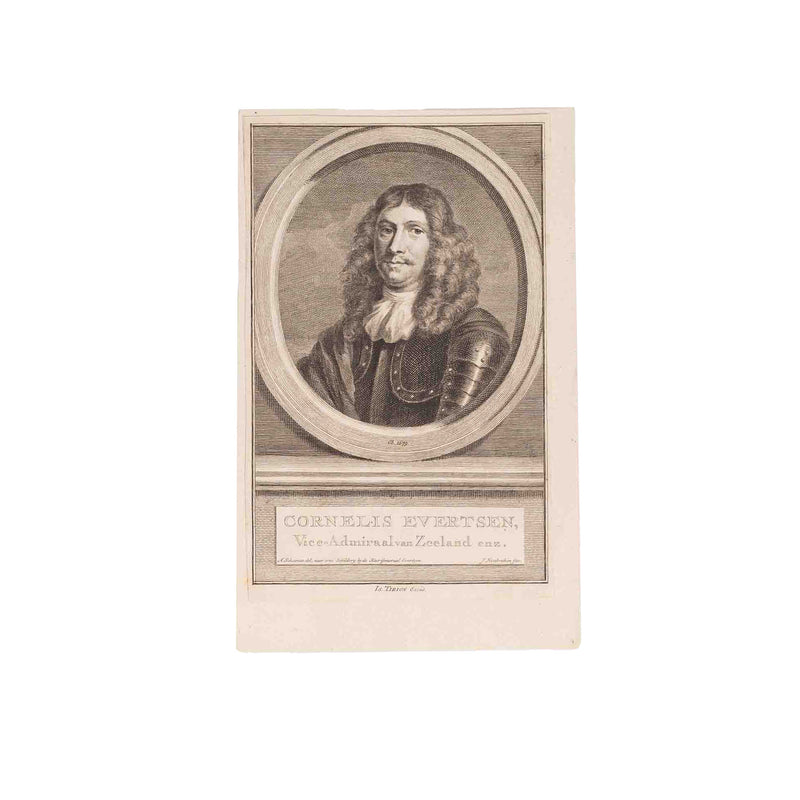 Vijf portretprenten van het Zeeuws geslacht Evertsen, J. Houbraken, ca. 1760-zoom-