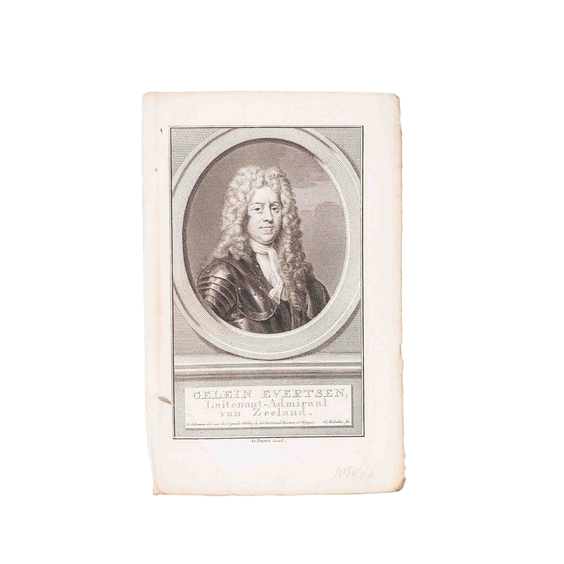 Vier portretprenten van het Zeeuws geslacht Evertsen, J. Houbraken, ca. 1760-5