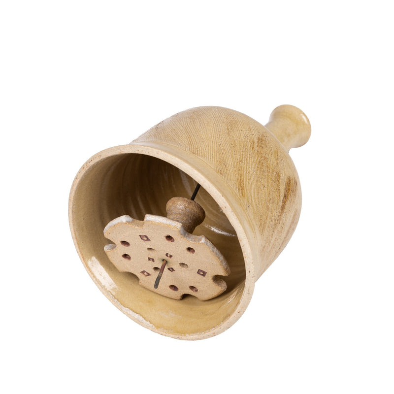 Marianna Franken, Beige keramieken klok met klepel, 1965-zoom-