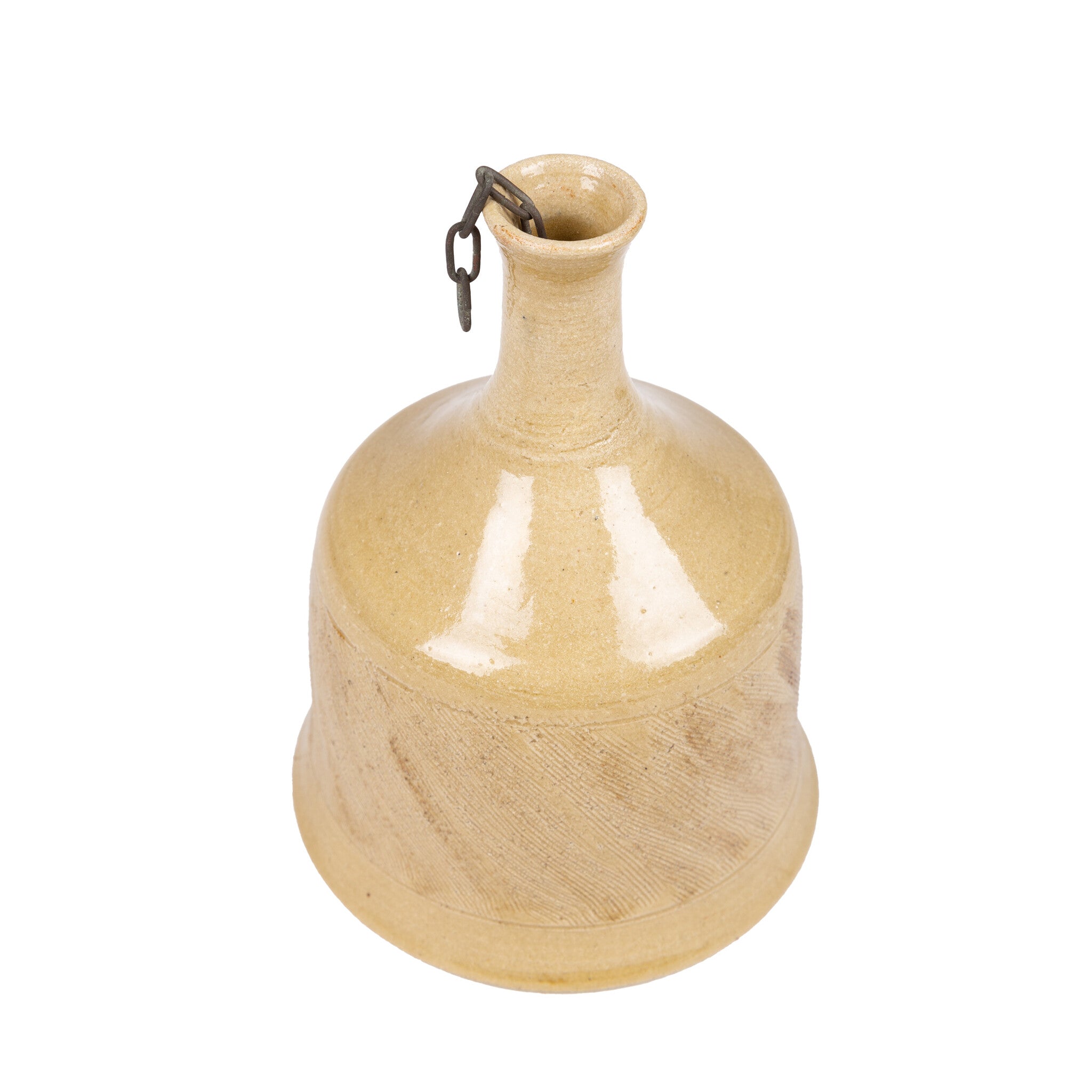 Marianna Franken, Beige keramieken klok met klepel, 1965-zoom-2