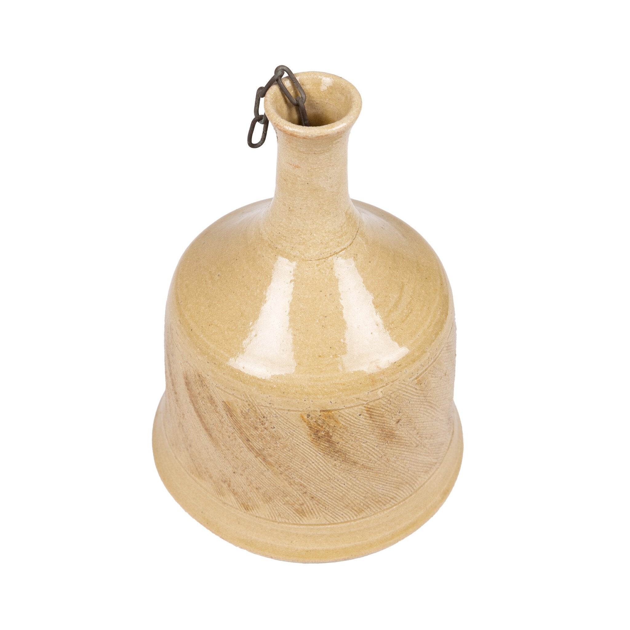 Marianna Franken, Beige keramieken klok met klepel, 1965-zoom-1
