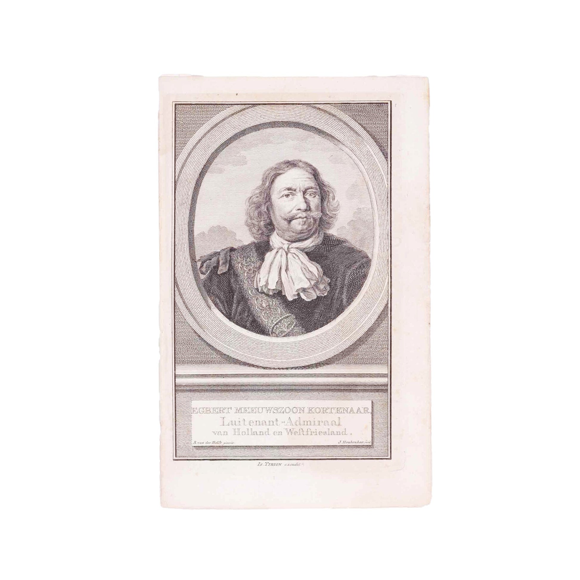 Vier portretten van admiralen, J. Houbraken, ca. 1749-1760-3
