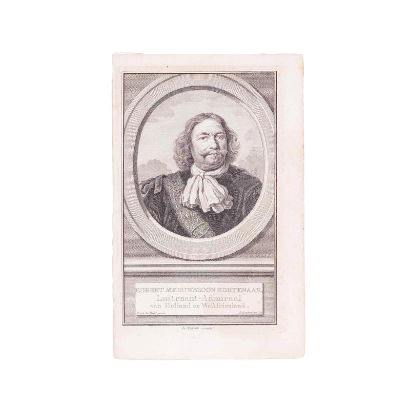 Vier portretten van admiralen, J. Houbraken, ca. 1749-1760-zoom-