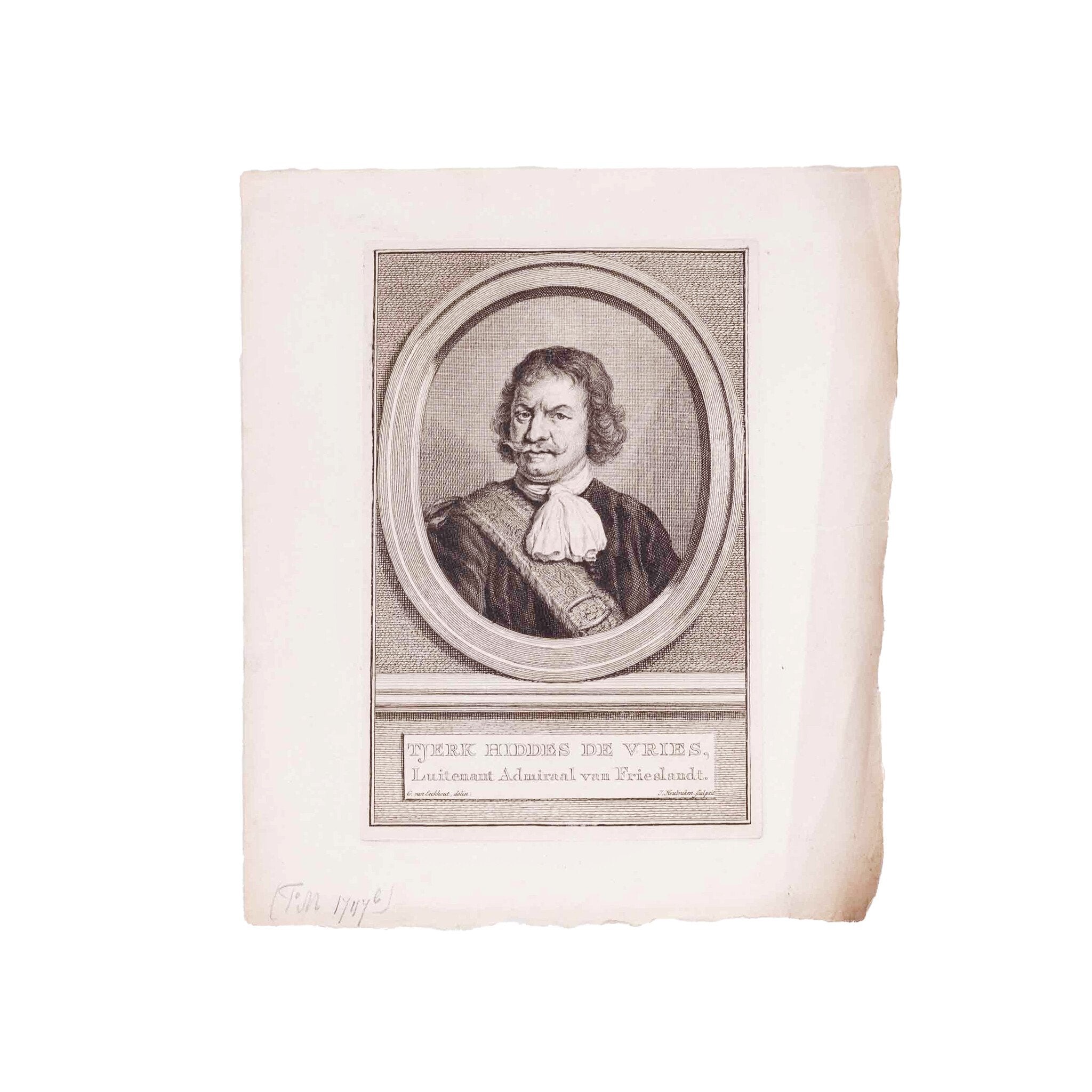Vier portretten van admiralen, J. Houbraken, ca. 1749-1760-zoom-4