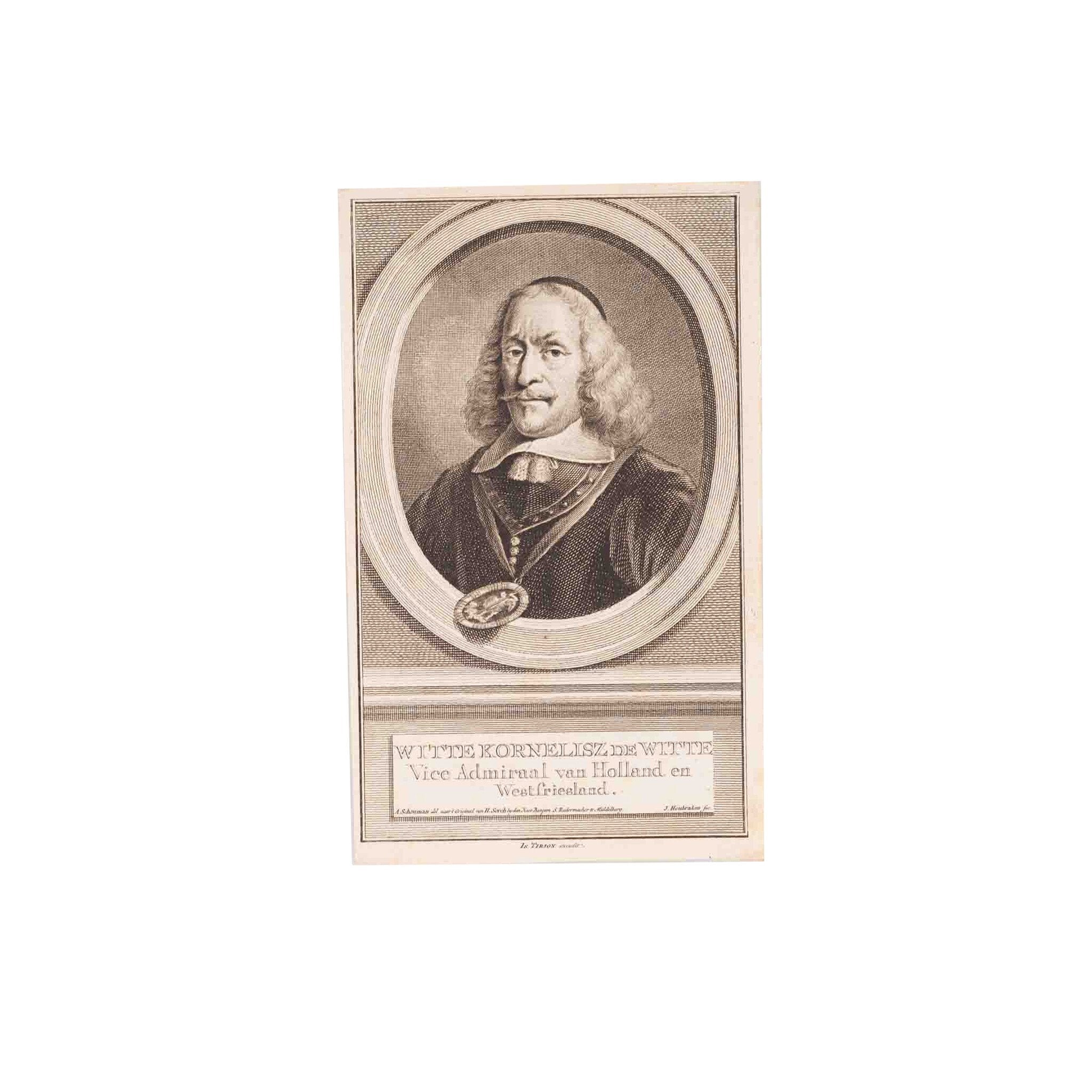Vijf portretten van admiralen, J. Houbraken, ca. 1749-1760-zoom-2