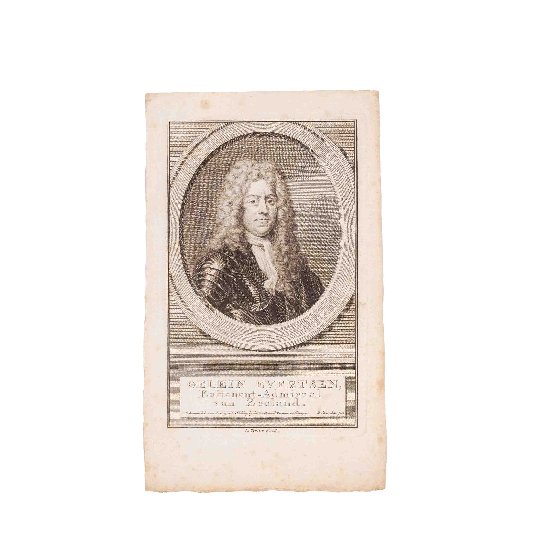 Vijf portretten van admiralen uit Zeeland, J. Houbraken, ca. 1749-1760-zoom-4