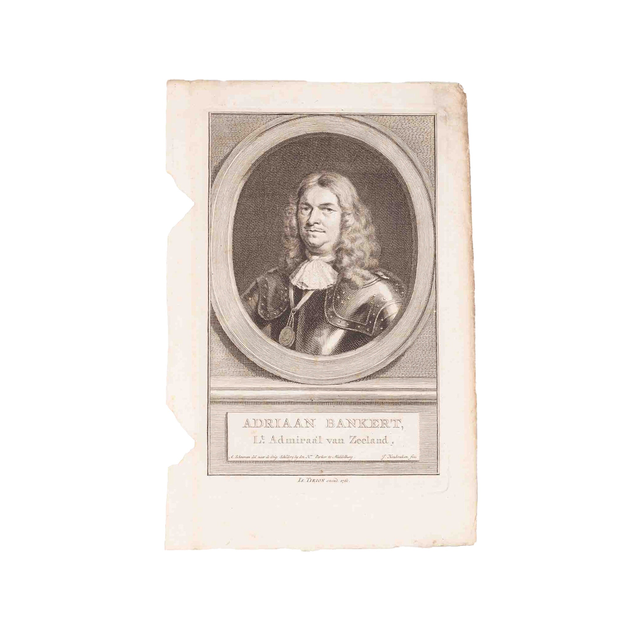 Vijf portretten van admiralen uit Zeeland, J. Houbraken, ca. 1749-1760-zoom-6