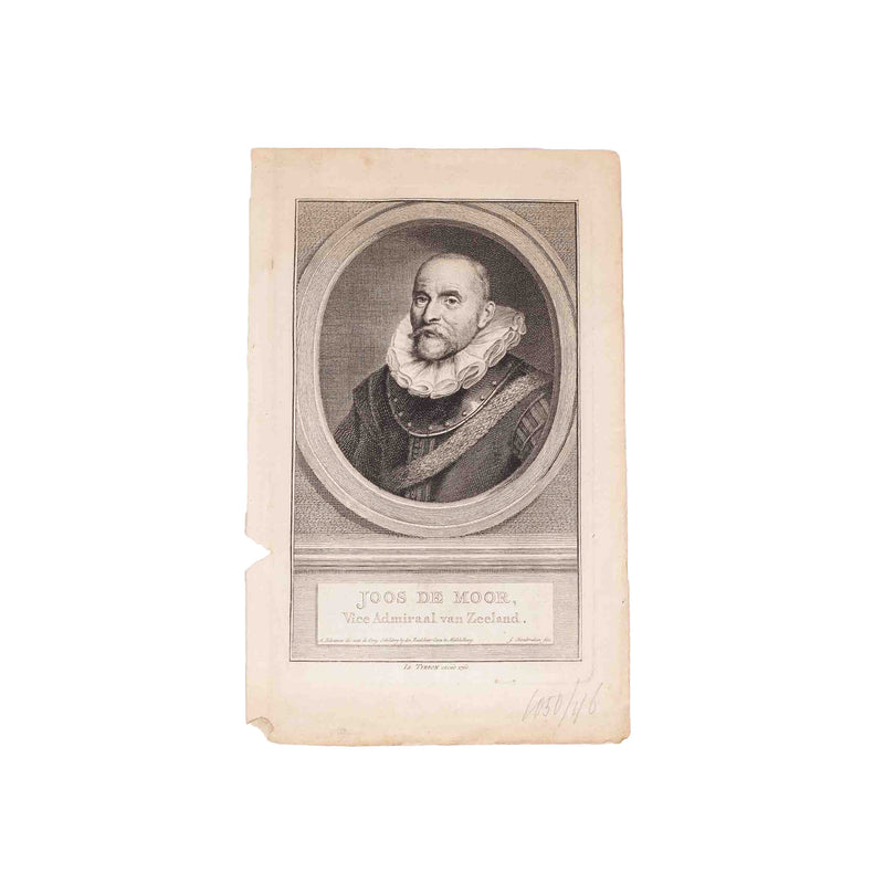 Vijf portretten van admiralen uit Zeeland, J. Houbraken, ca. 1749-1760-zoom-