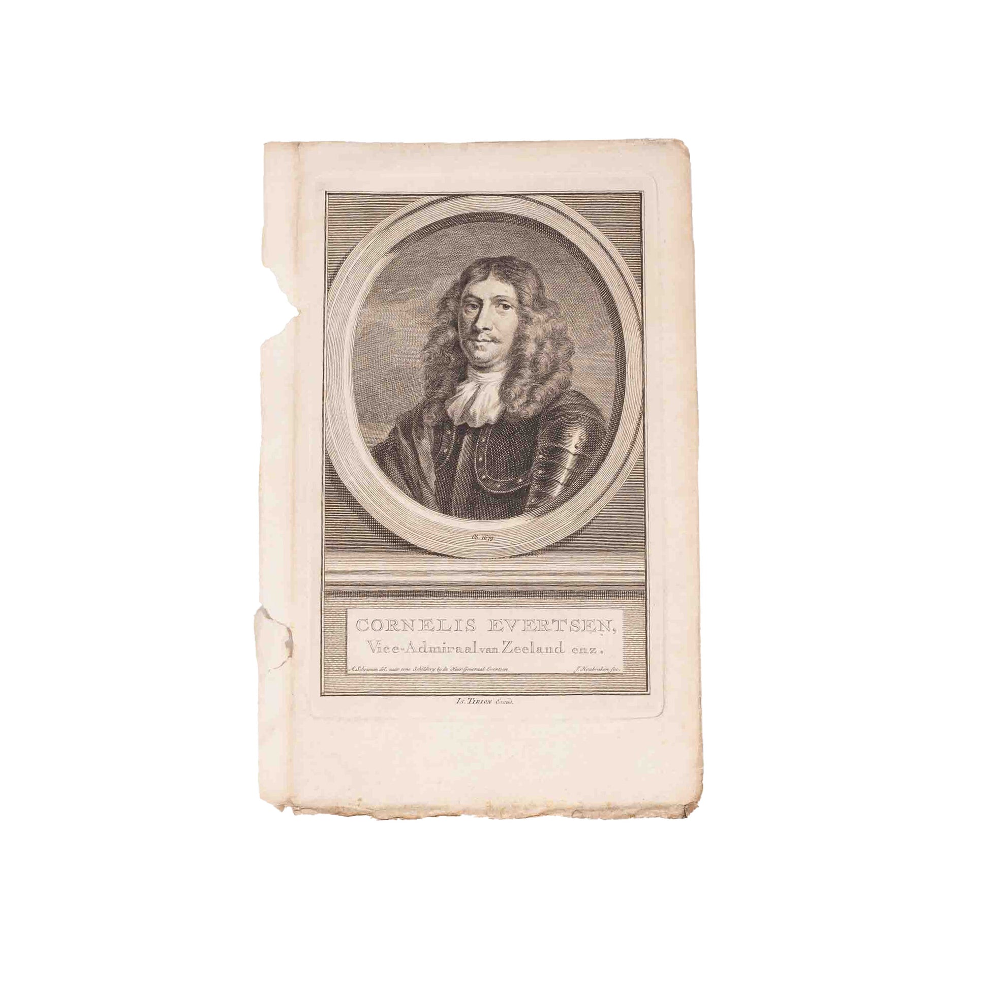 Vijf portretten van admiralen uit Zeeland, J. Houbraken, ca. 1749-1760-2
