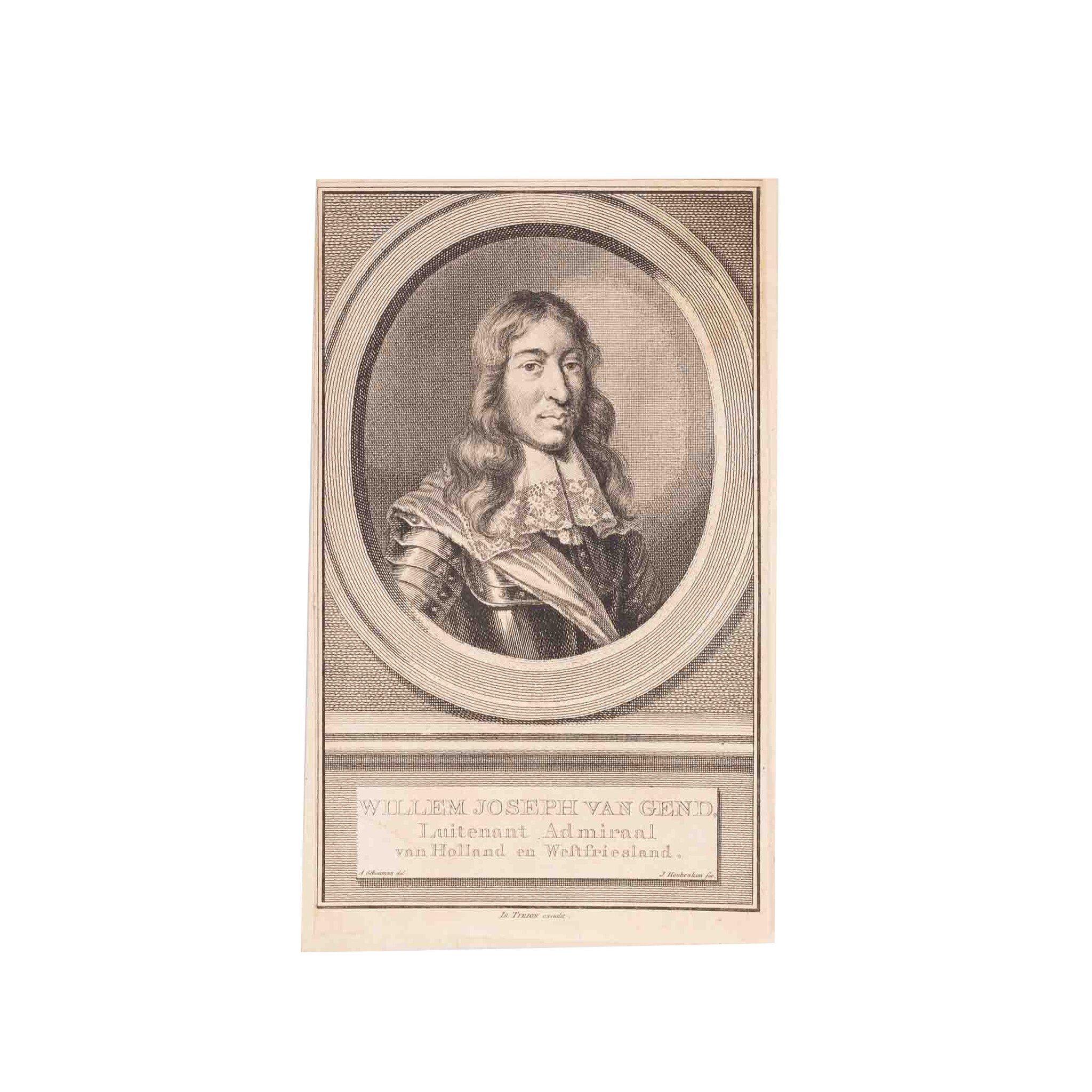 Vier portretten van luitenant-admiralen, J. Houbraken, ca. 1749-1760-zoom-2