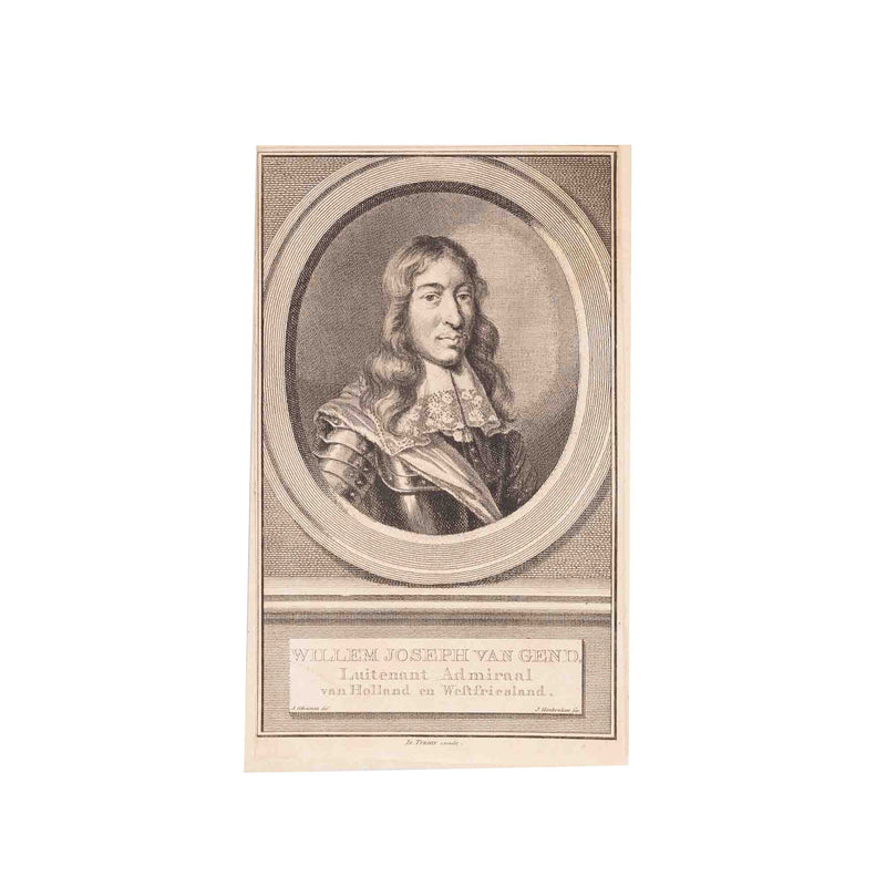 Vier portretten van luitenant-admiralen, J. Houbraken, ca. 1749-1760-zoom-