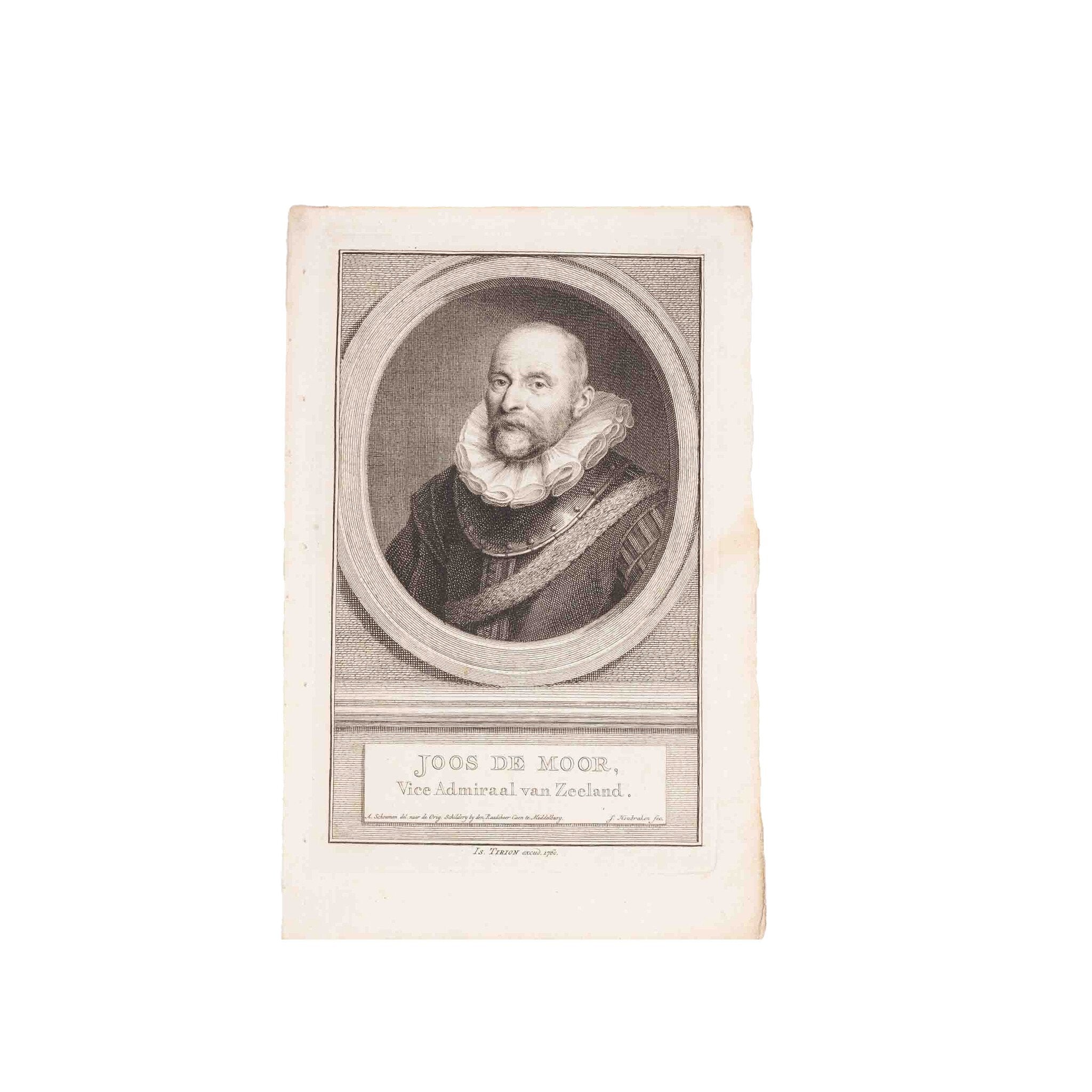 Vier portretten admiralen, J. Houbraken, ca. 1749-1760-zoom-4