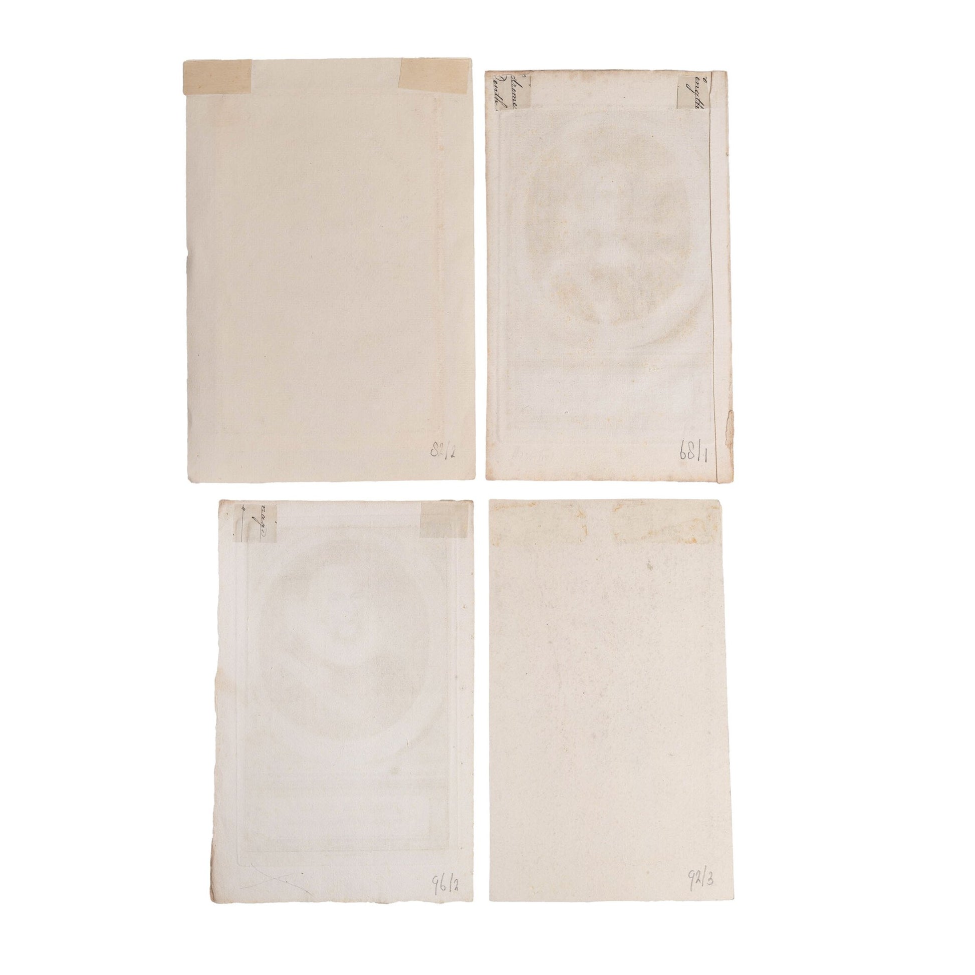Vier portretten admiralen, J. Houbraken, ca. 1749-1760-6