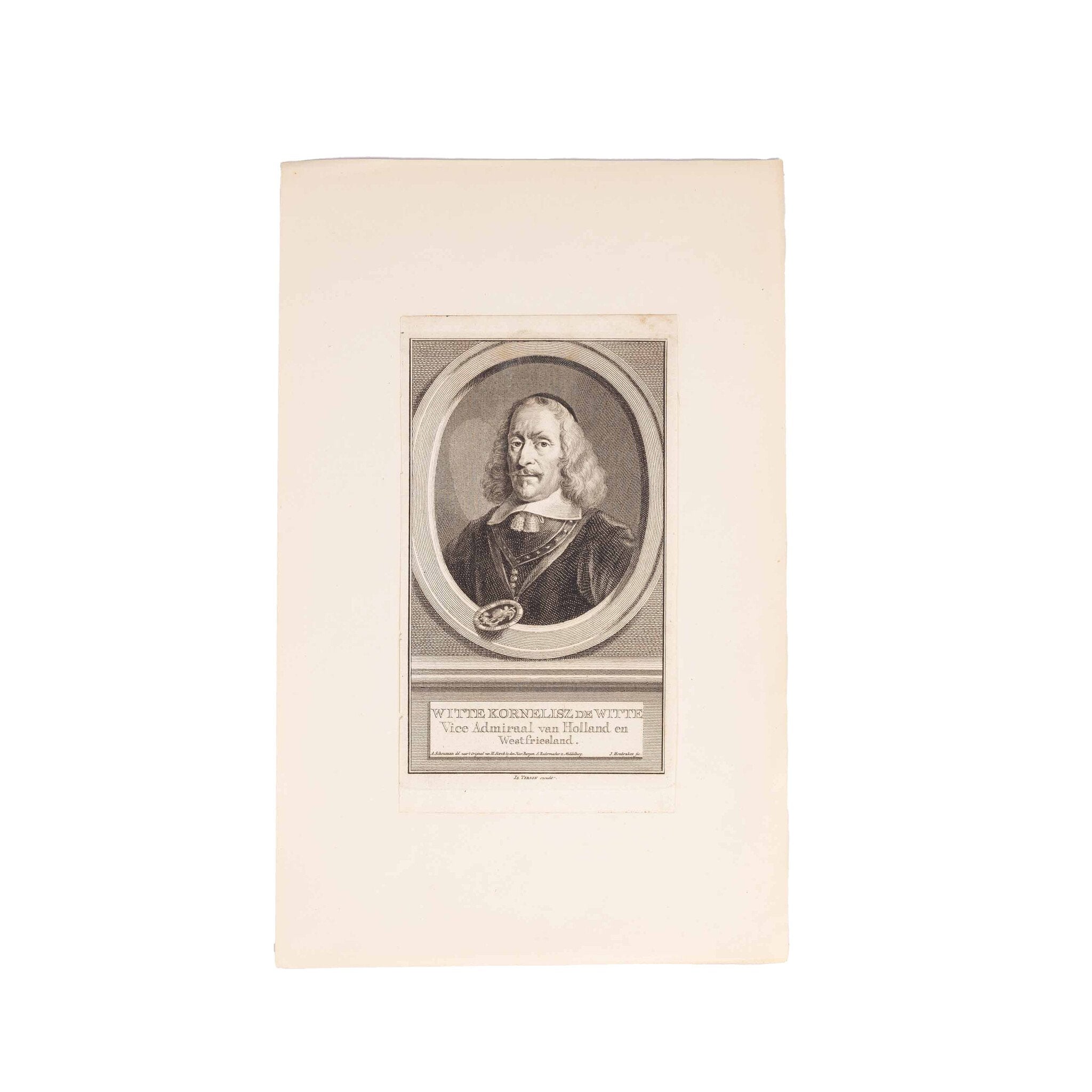 Drie portretten van admiralen, J. Houbraken, ca. 1749-1760-zoom-2
