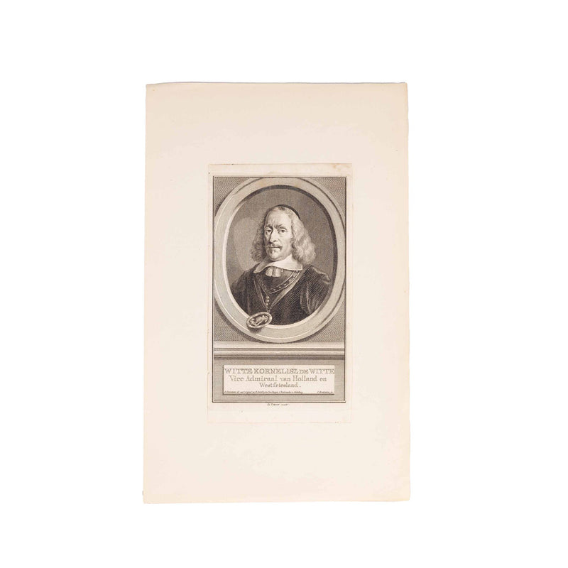 Drie portretten van admiralen, J. Houbraken, ca. 1749-1760-zoom-