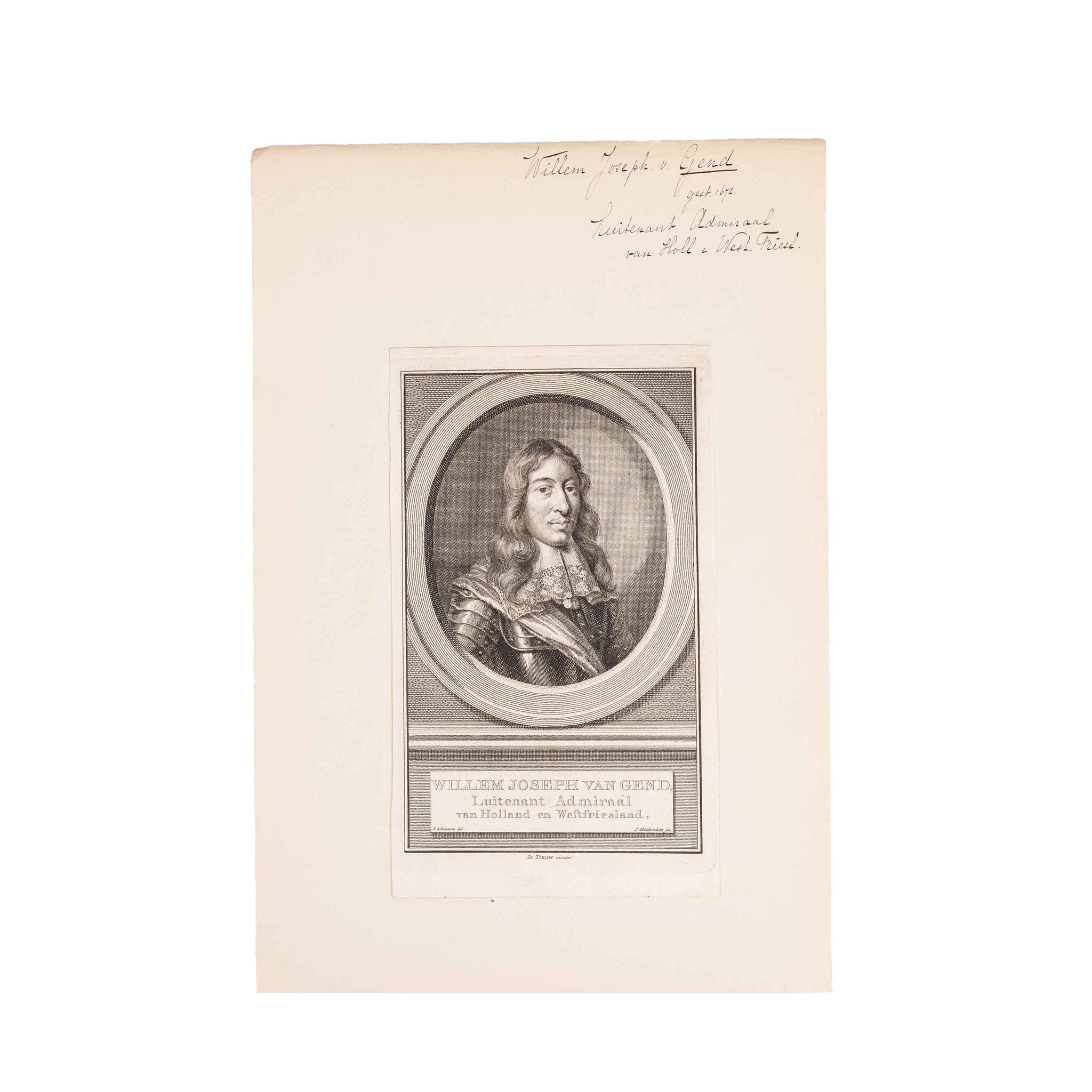 Drie portretten van admiralen, J. Houbraken, ca. 1749-1760-zoom-4