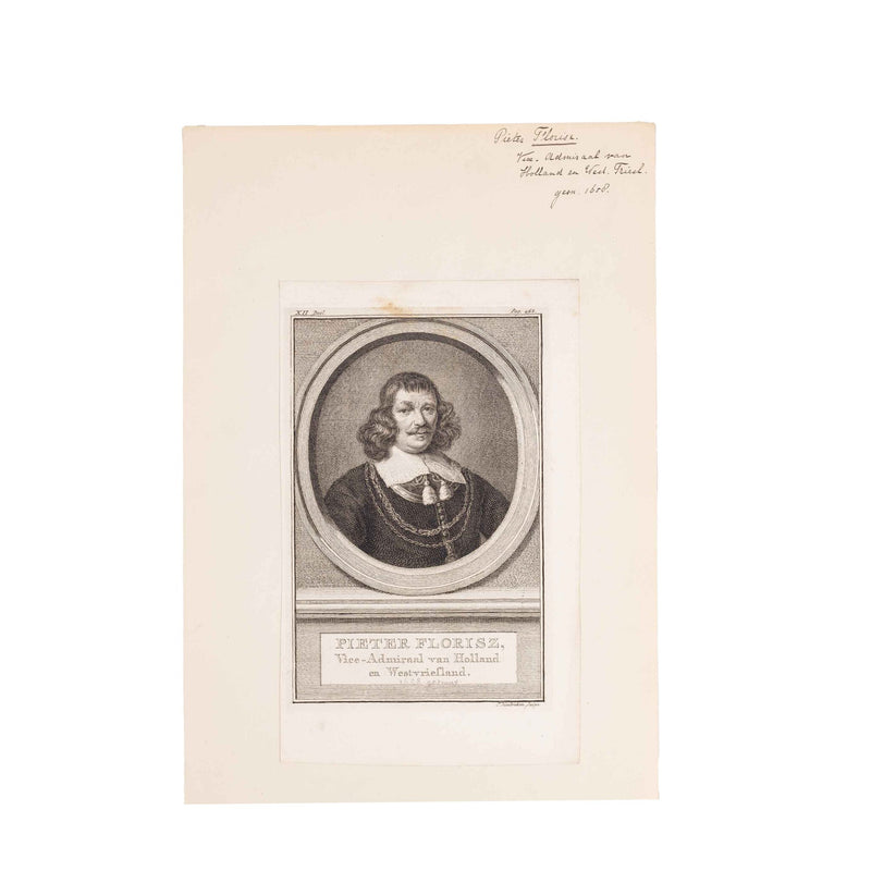 Drie portretten van admiralen van Holland en Westfriesland, J. Houbraken, ca. 1749-1760-zoom-
