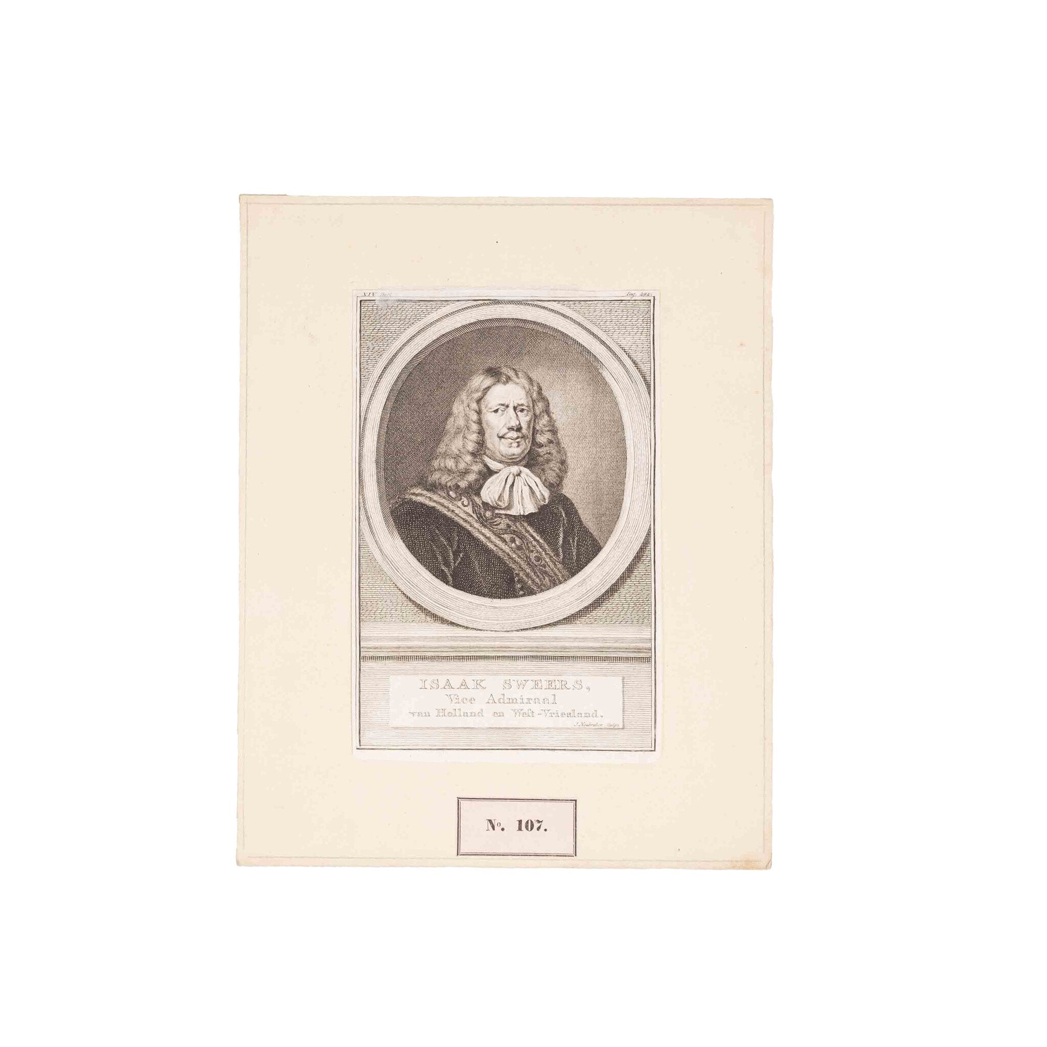 Vier portretten van admiralen, J. Houbraken, ca. 1749-1760-zoom-5