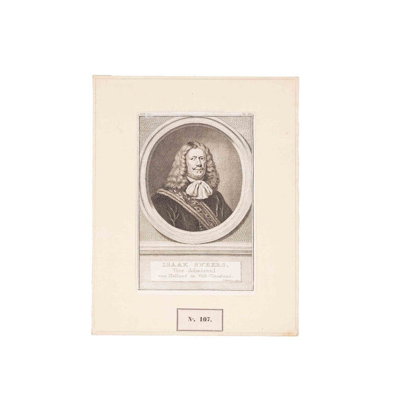 Vier portretten van admiralen, J. Houbraken, ca. 1749-1760-zoom-