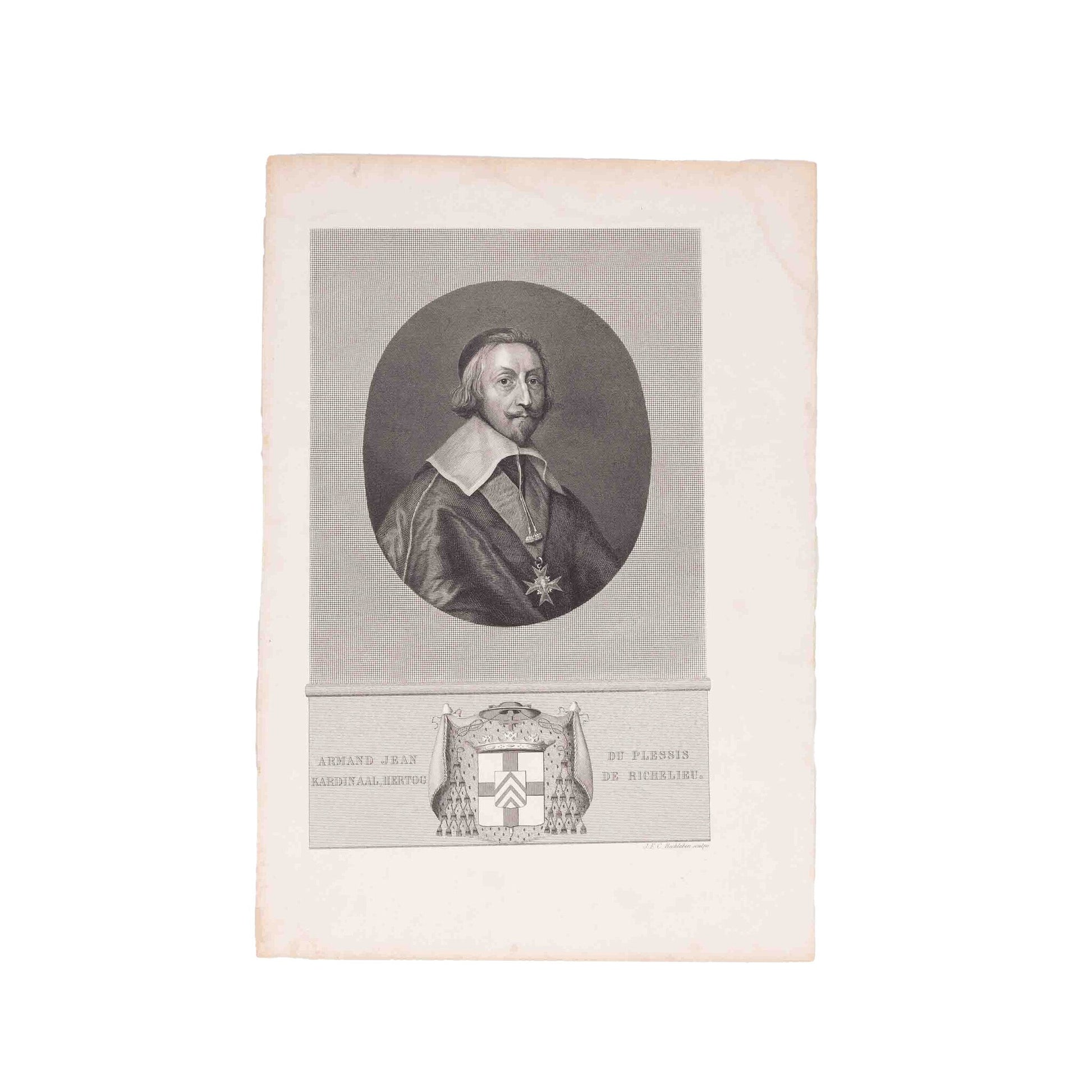 Prenten 'Armand Jean du Plessis en 'Gillis de Glarges', ca. 1850-3