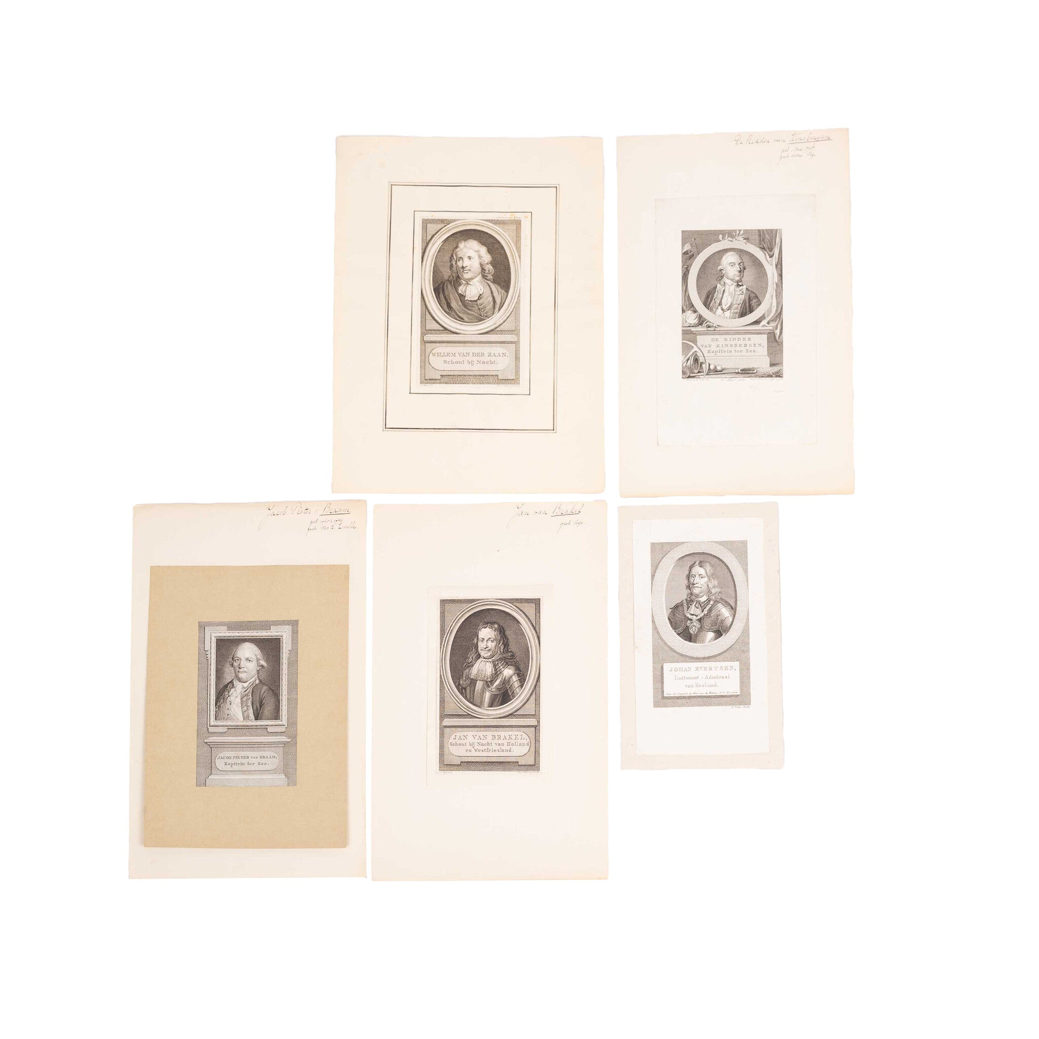 Vijf portretten van zeevaarders, ca. 1850-1860-zoom-1
