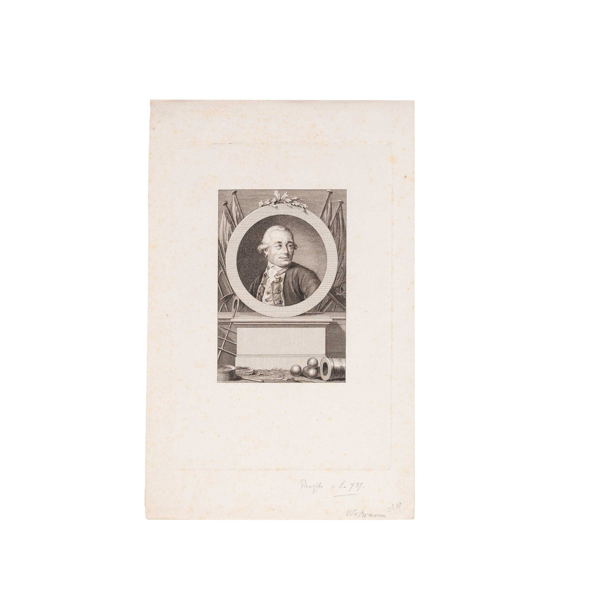 Drie portretten van een Kapitein ter Zee, ca. 1760-1785