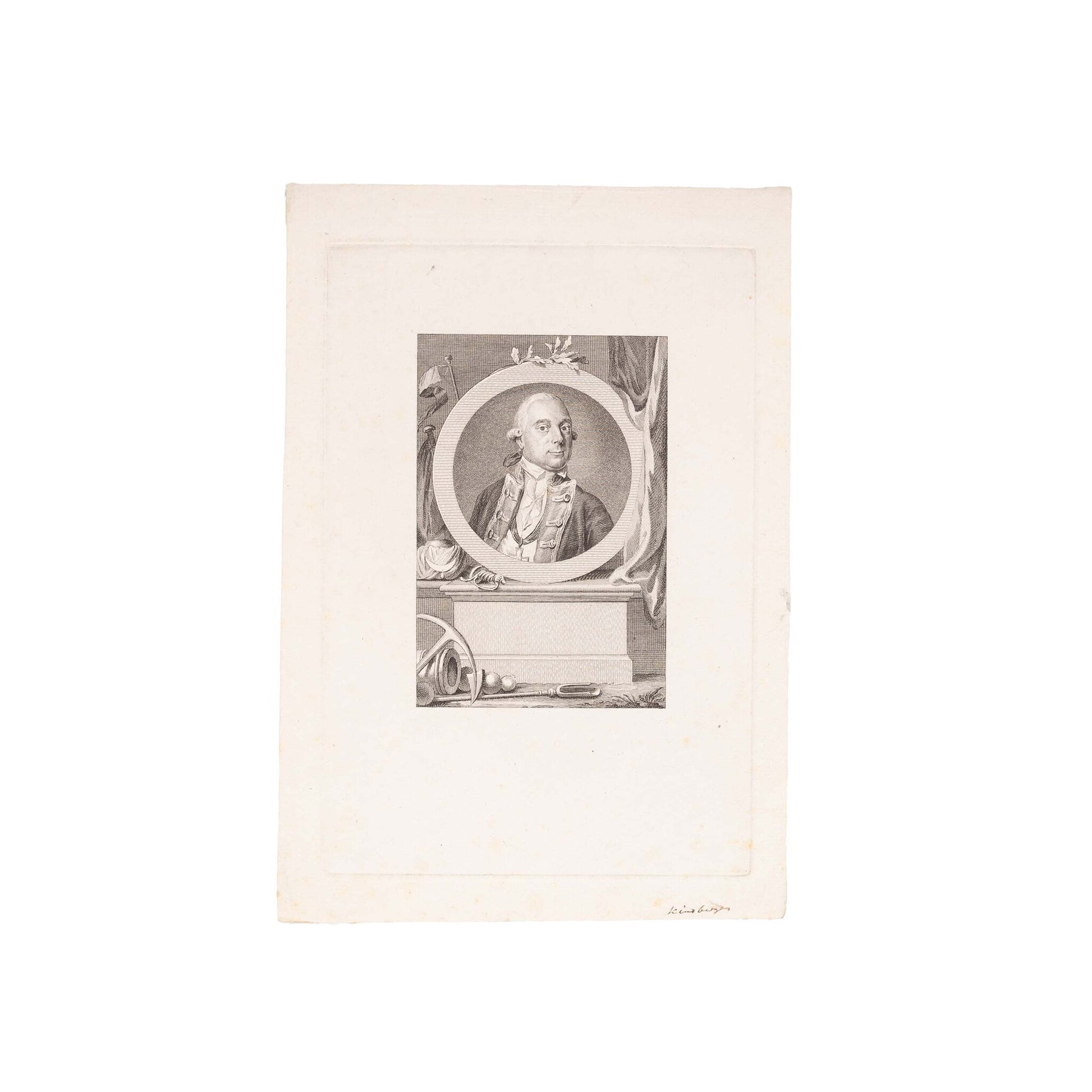 Drie portretten van een Kapitein ter Zee, ca. 1760-1785-4