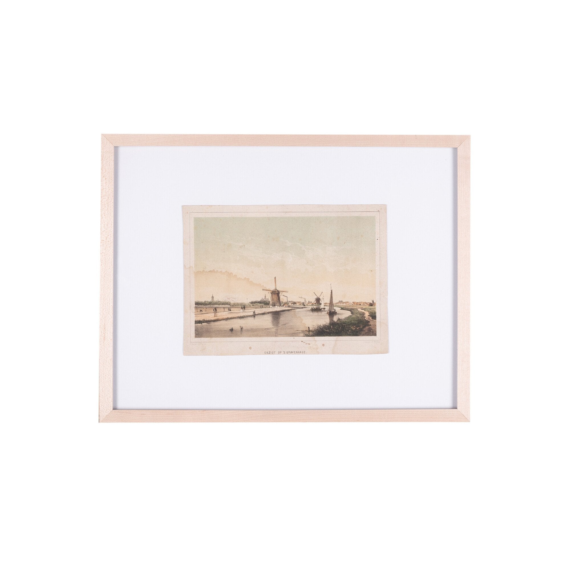 Prent 'Gezigt op 's Gravehage', P.W.M. Trap, ca. 1859-zoom-1
