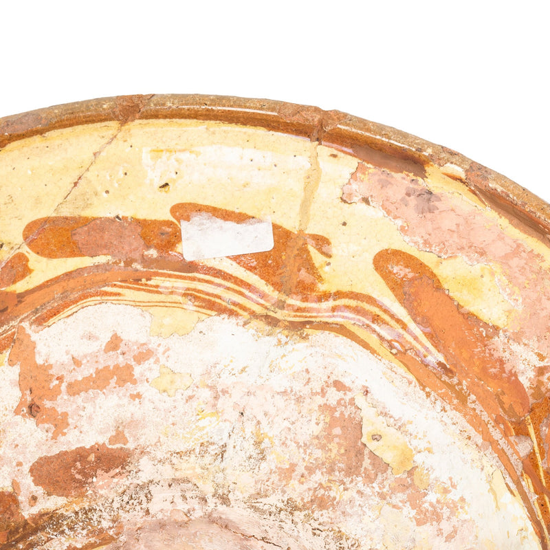 Schaal van slibaardewerk, 17e -18e eeuw-zoom-