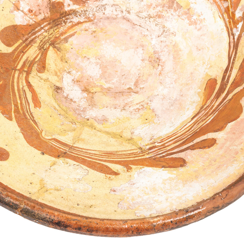 Schaal van slibaardewerk, 17e -18e eeuw-zoom-