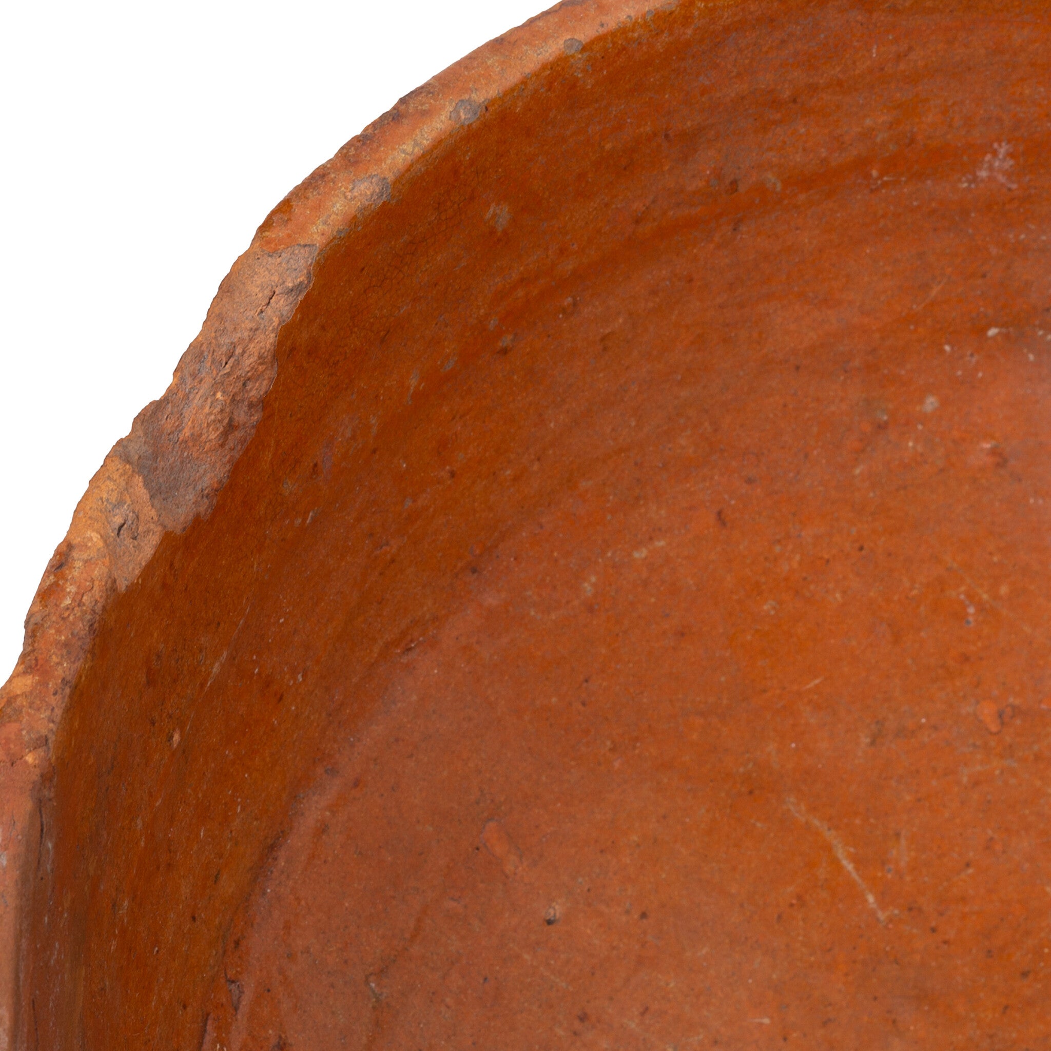 Grote steelpan van roodbakkend aardewerk, 12e-18e eeuw-zoom-4