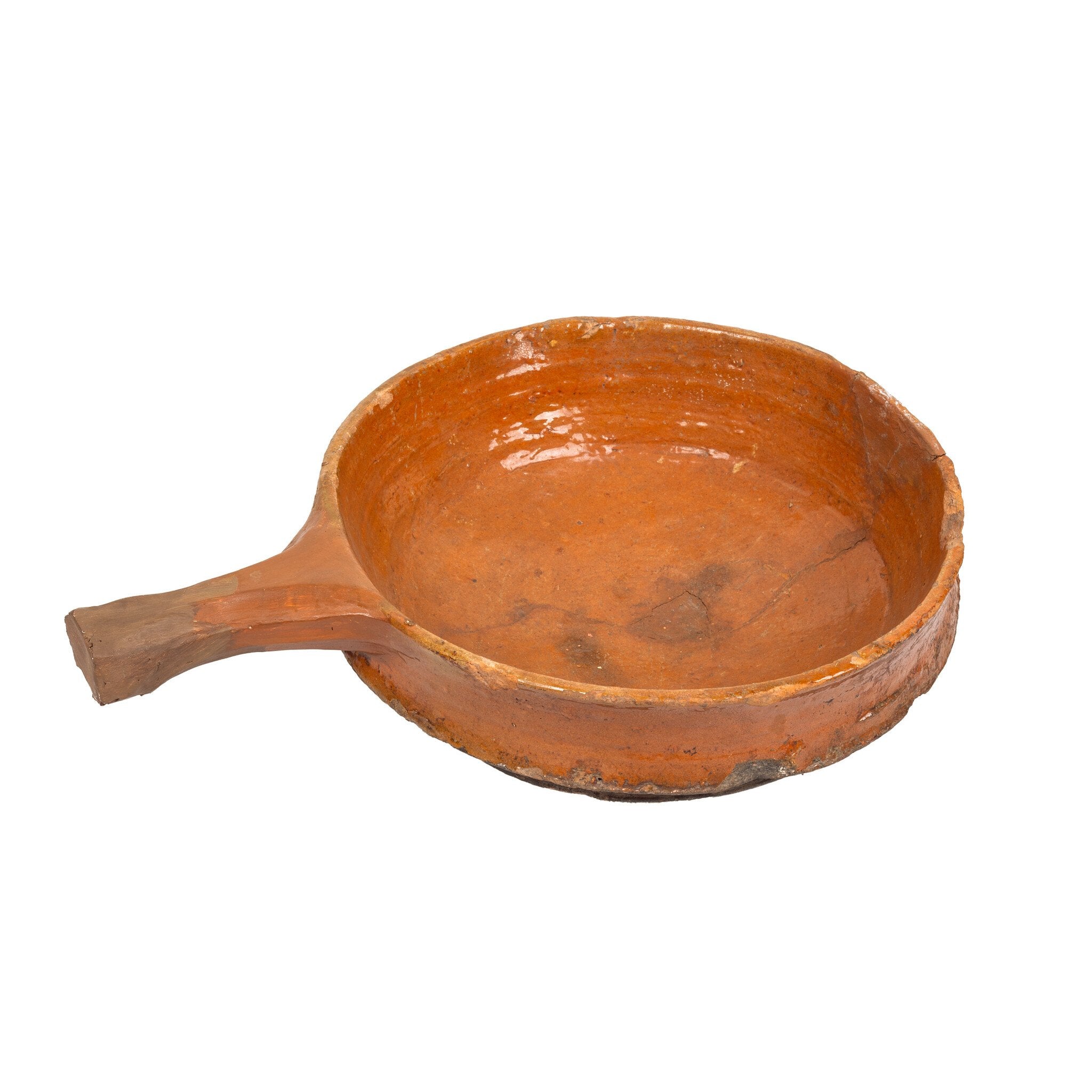 Grote steelpan van roodbakkend aardewerk, 12e-18e eeuw-zoom-1