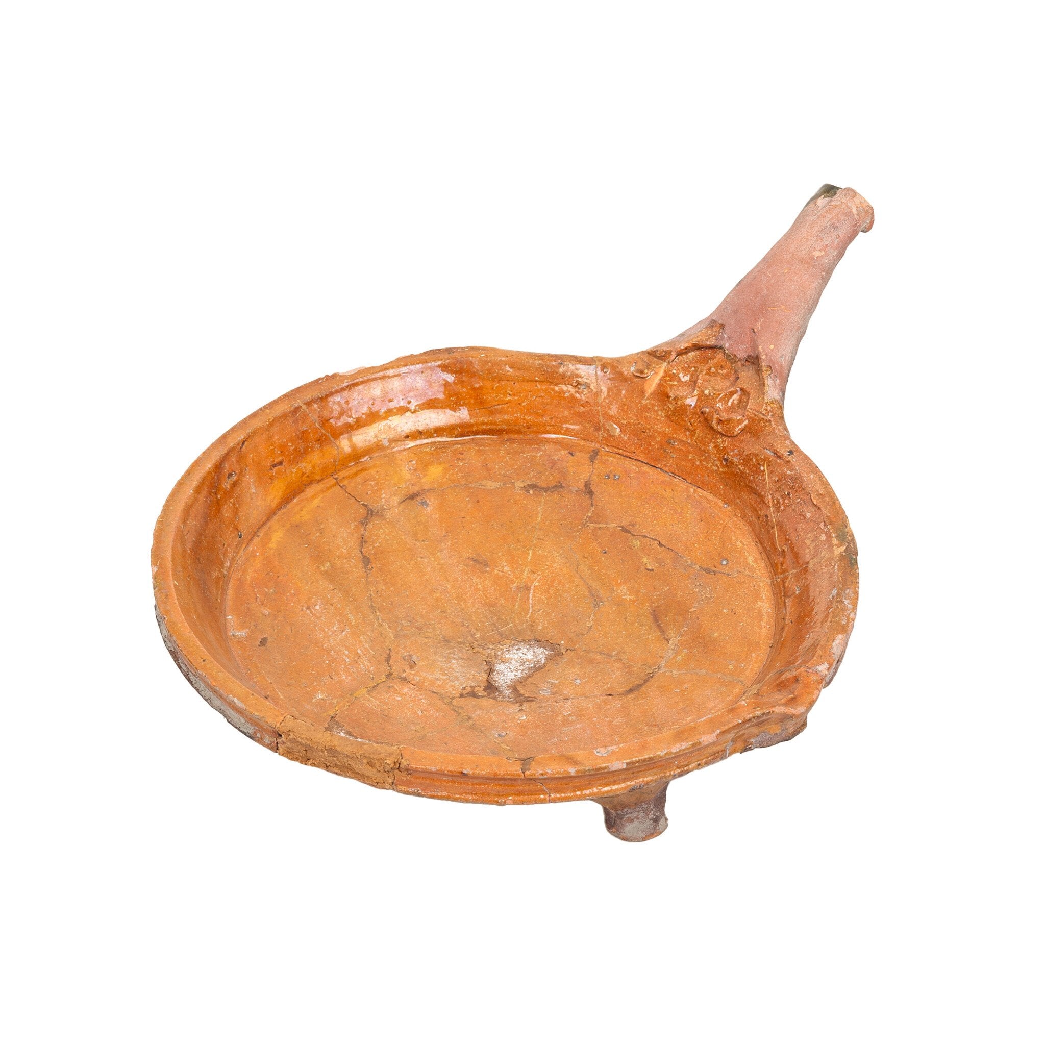 Steelpan van roodbakkend aardewerk, 12e-18e eeuw-zoom-1