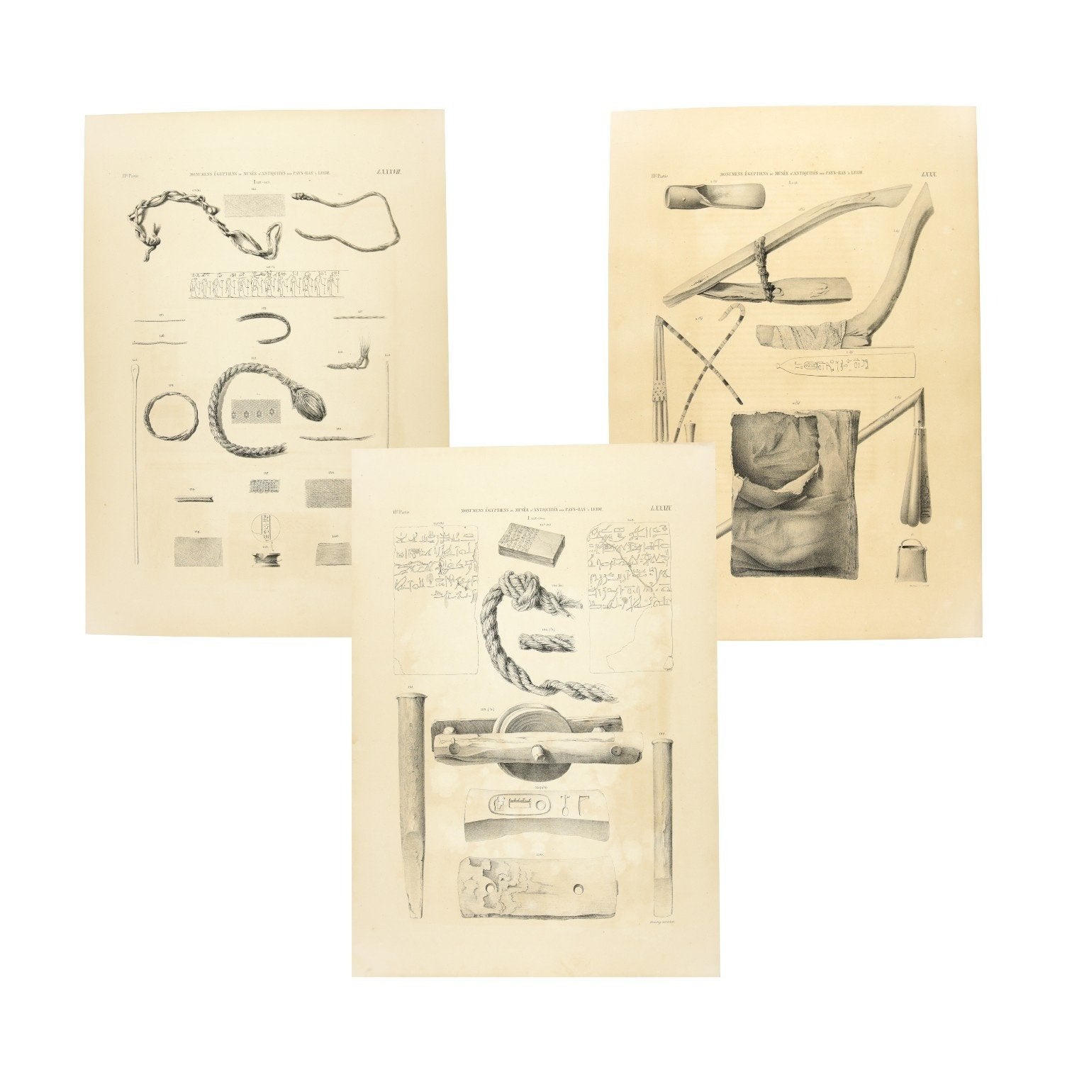 Litho's touwen/weefkunst en gereedschap, 1840-zoom-1