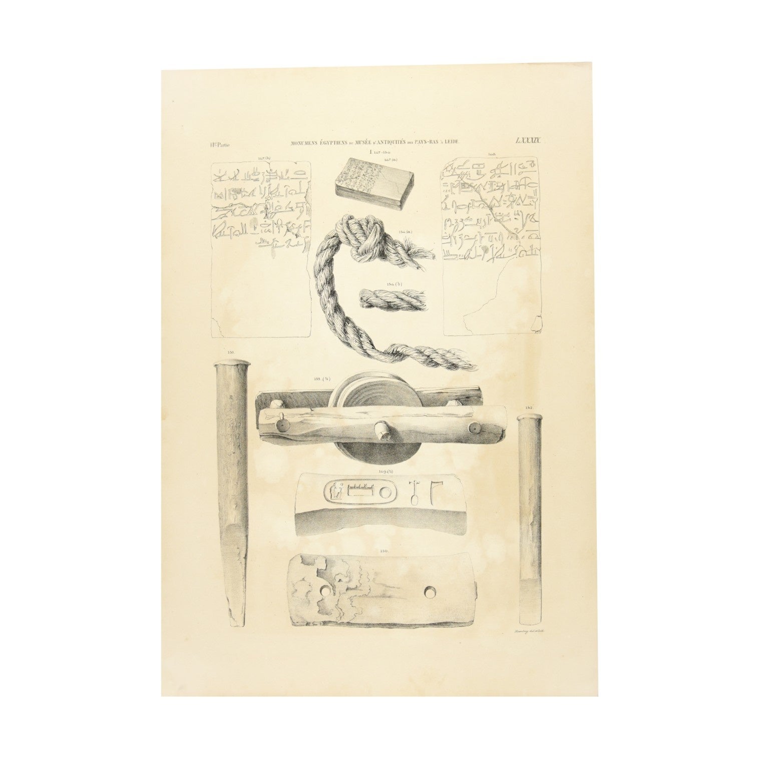 Litho's touwen/weefkunst en gereedschap, 1840-zoom-3