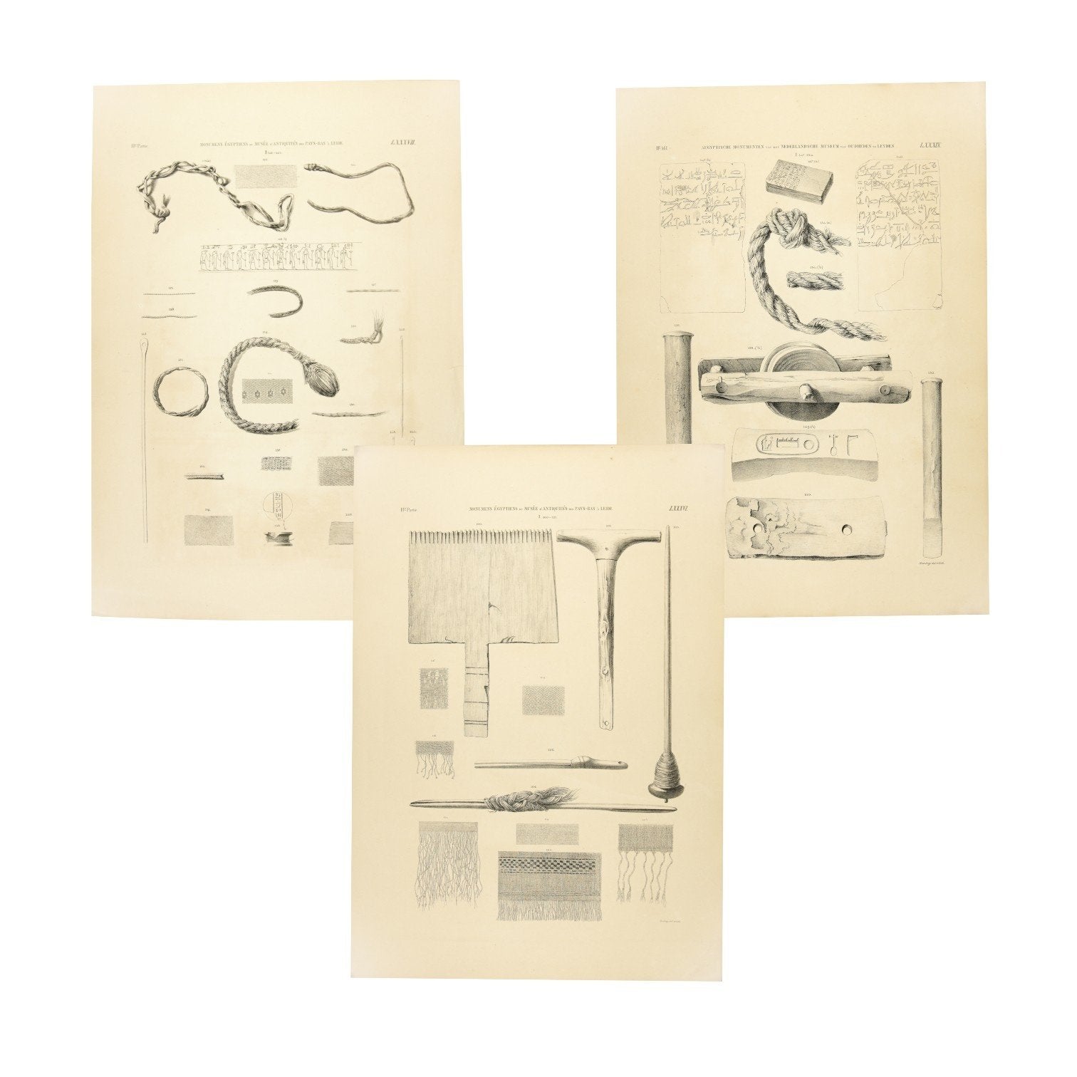 Litho's touwen/weefkunst en gereedschap, 1840-zoom-1