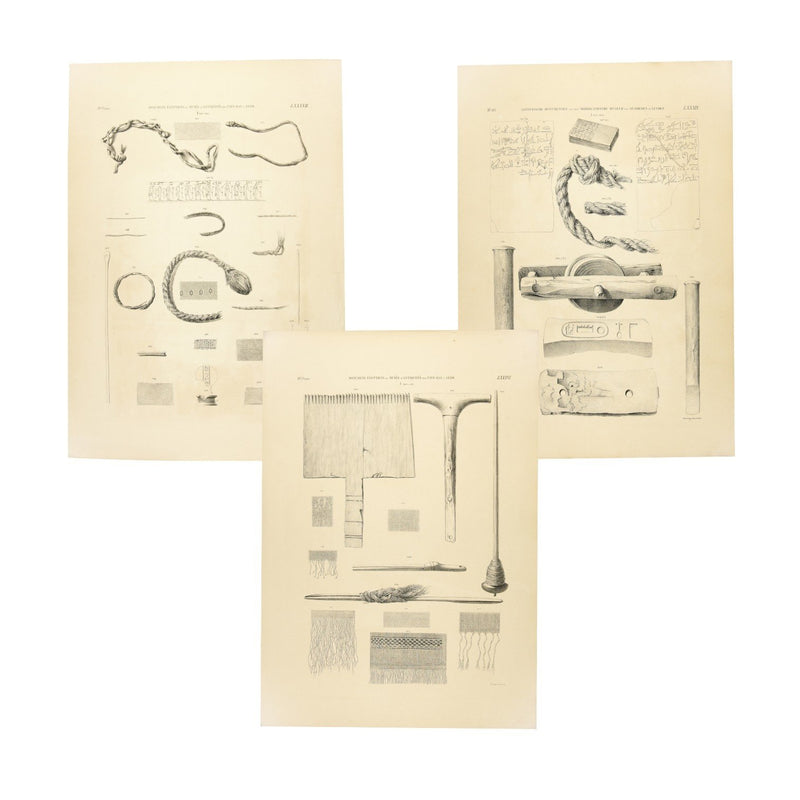 Litho's touwen/weefkunst en gereedschap, 1840-zoom-